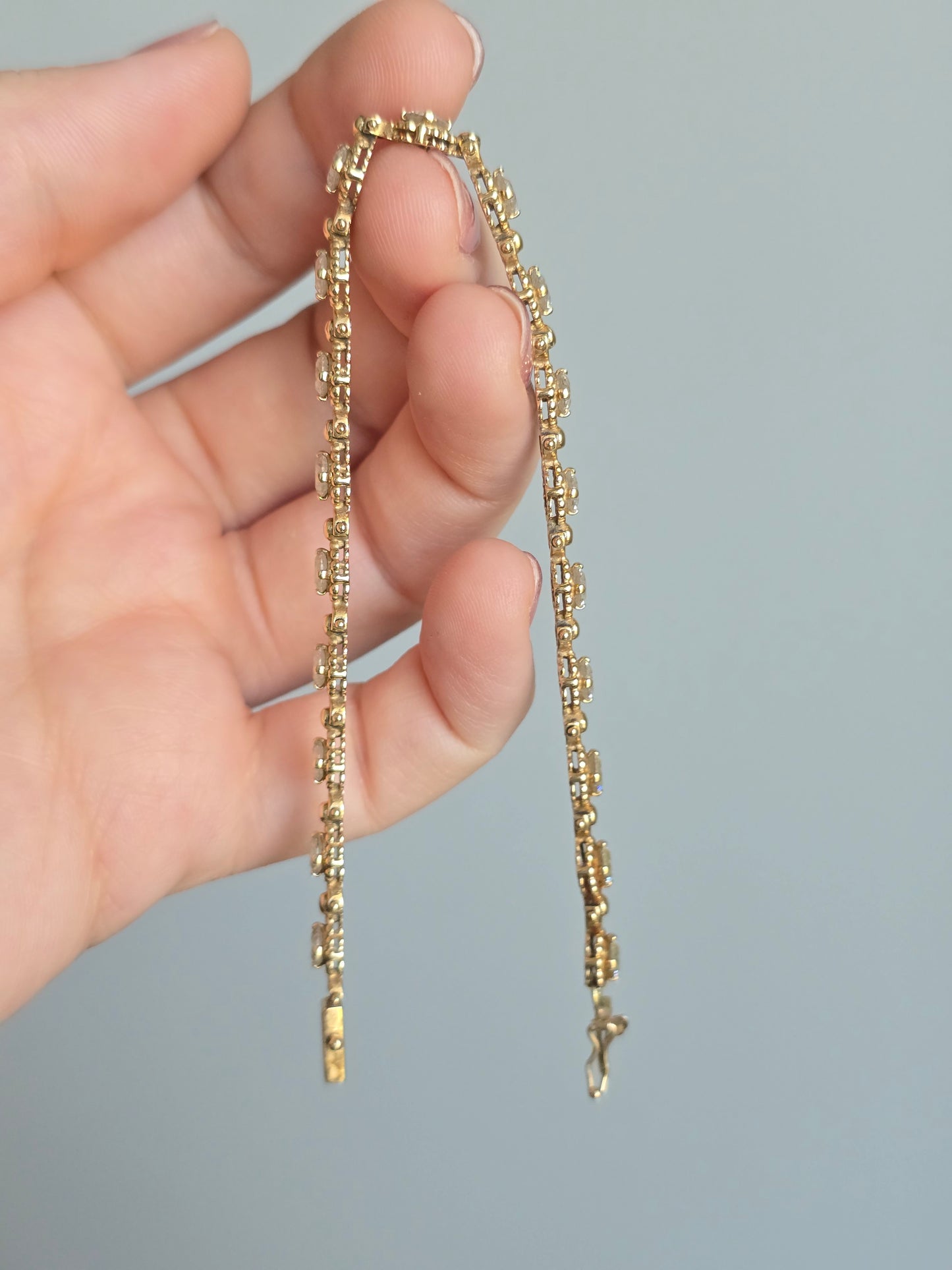 14K Yellow Gold CZ Bracelet