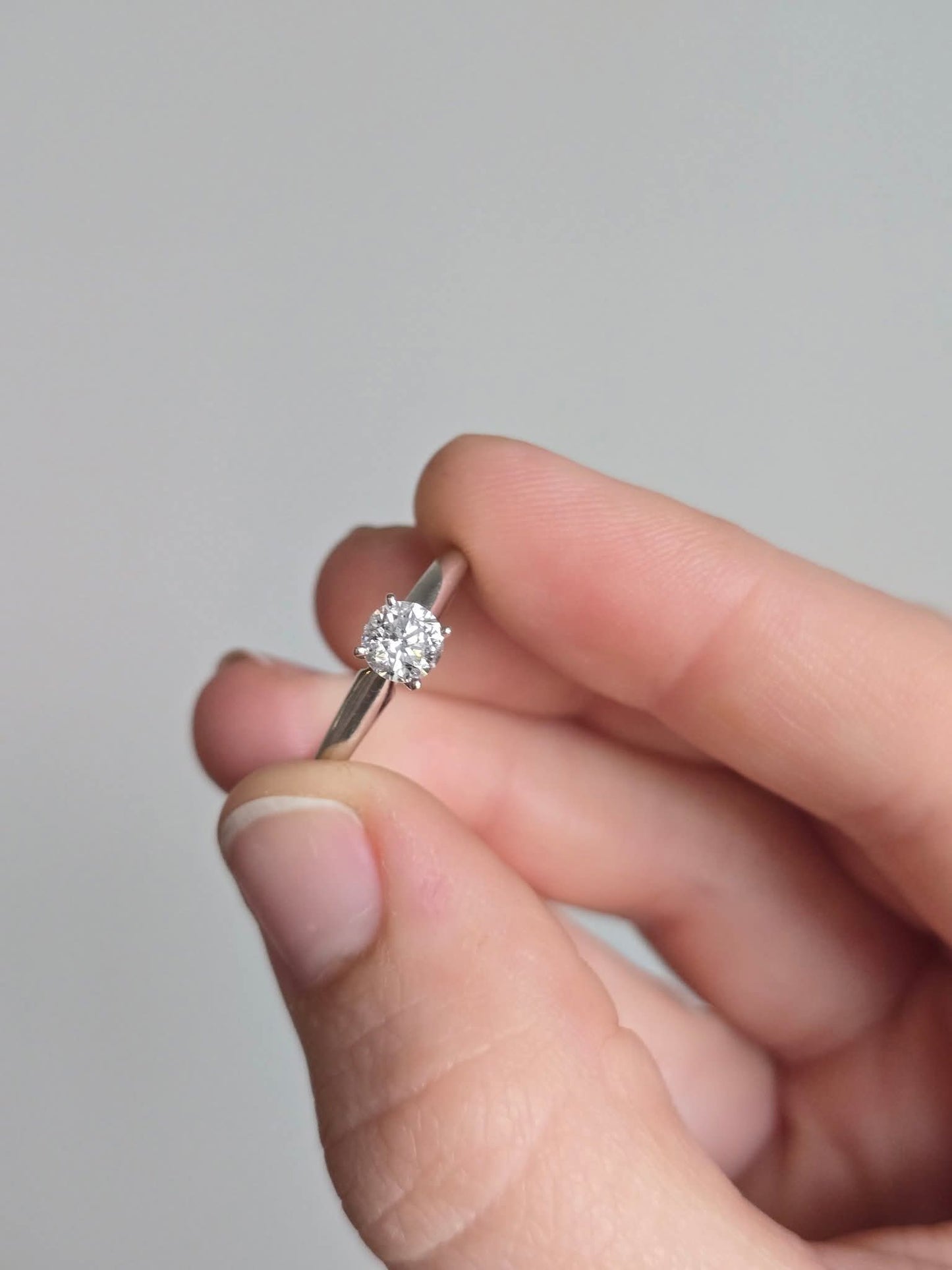 14k White Gold 0.50ct Diamond Solitaire Ring