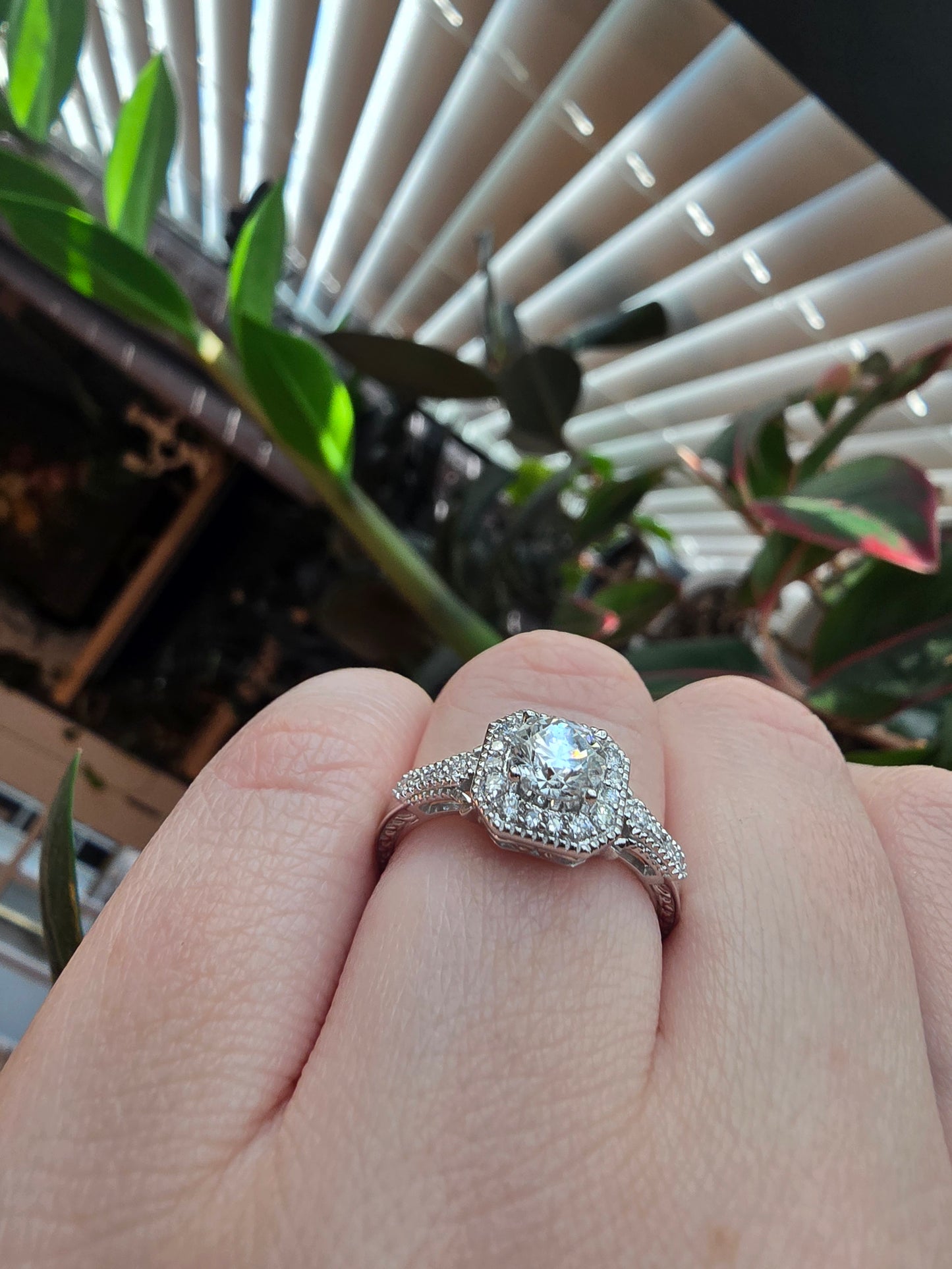 14K White Gold 0.95 CTW Lab Grown Diamond Ring