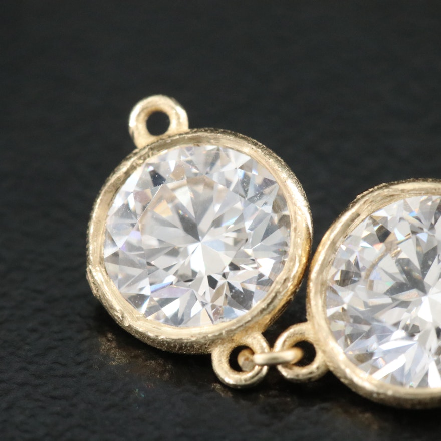 14K 2.20 CTW Round Lab Grown Diamond Components