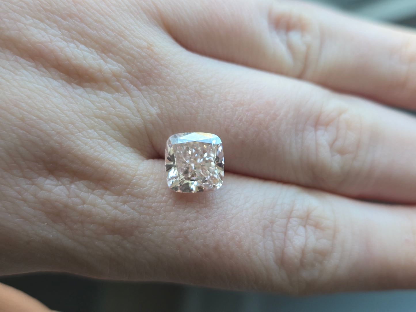 5.09ct Fancy Pink Cushion Lab Grown Diamond