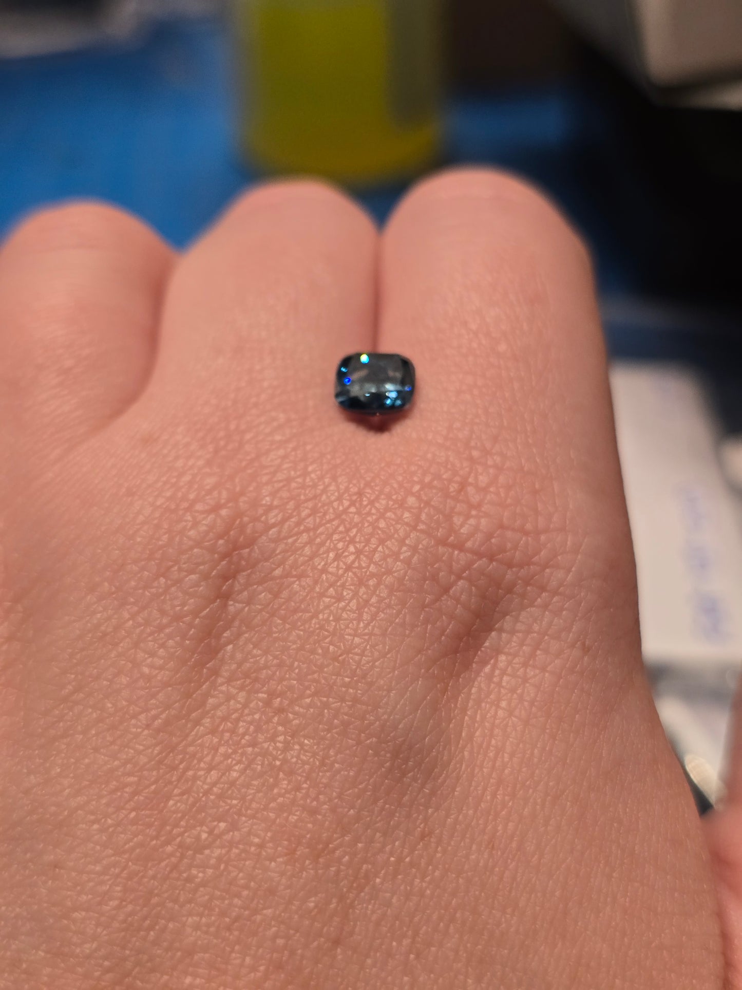 Loose Cushion Cut 1.5ct Fancy Blue Lab Diamond