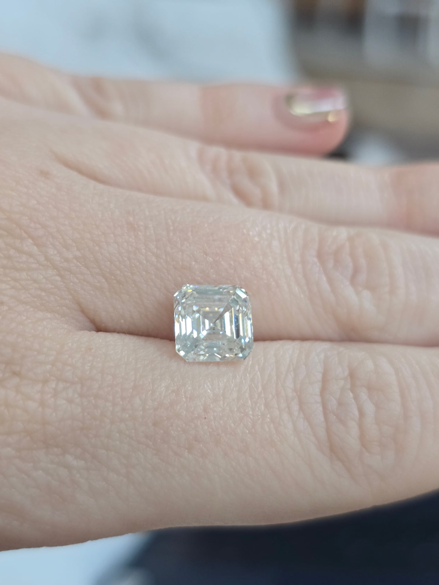 3.61ct Square Emerald Cut Lab Diamond
