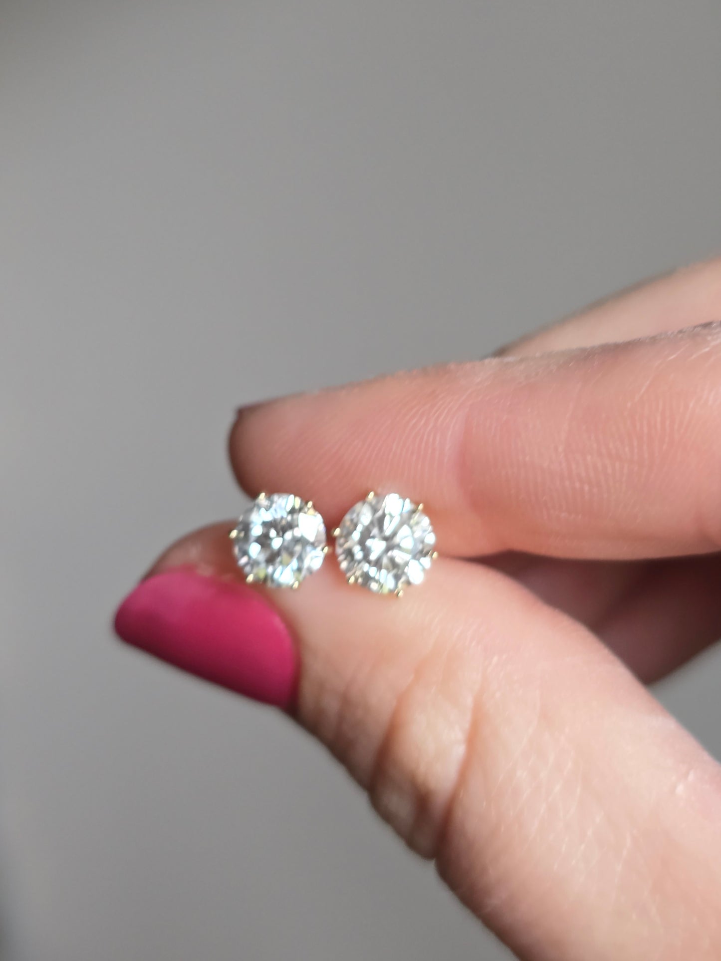 14k 2.1ct Lab Diamond Earrings