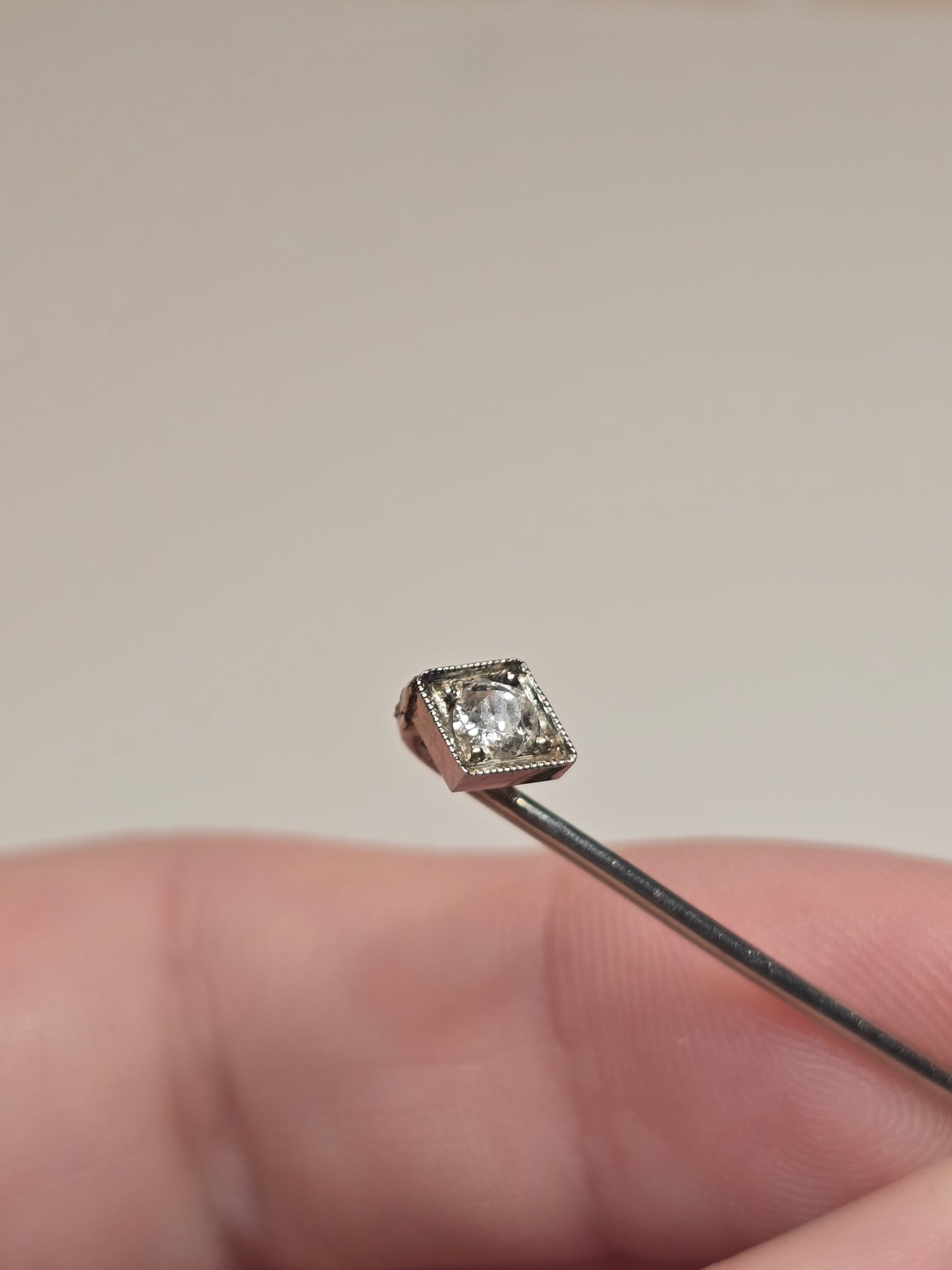 Antique 18k Old European Cut Diamond Stickpin