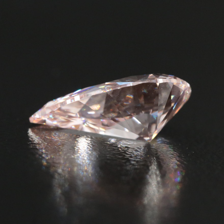 Loose 3.56 CT Pear Lab Grown Fancy Pink Diamond