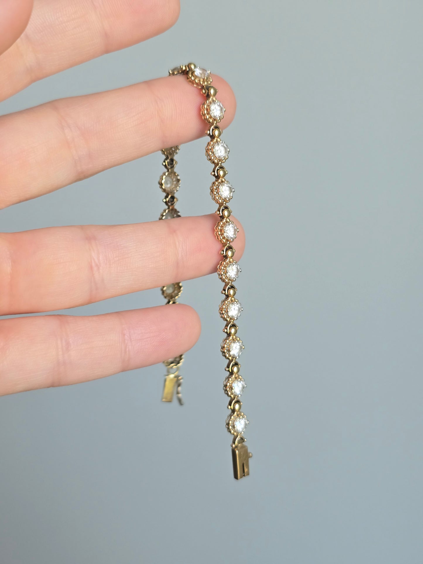 14K Yellow Gold CZ Bracelet
