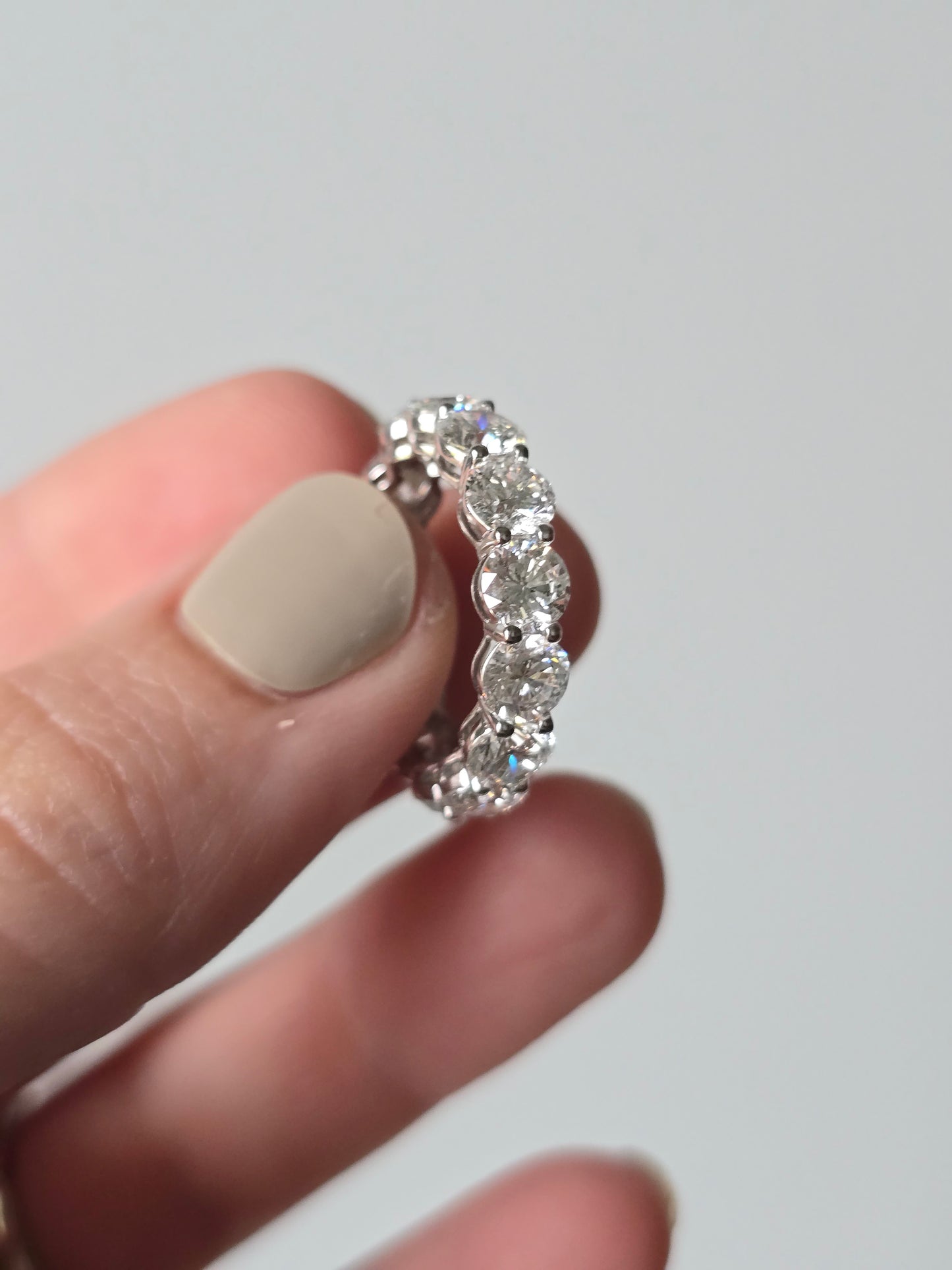 14K 5.69 CTW Lab Grown Diamond Eternity Band Size 6.25