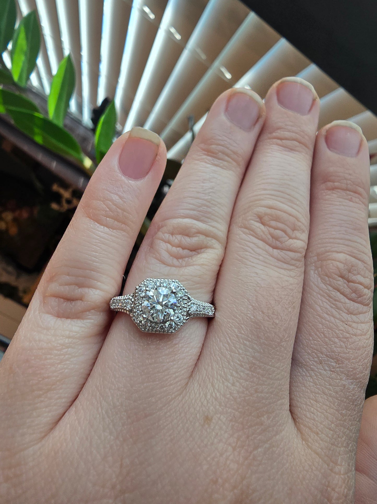 14K White Gold 0.95 CTW Lab Grown Diamond Ring