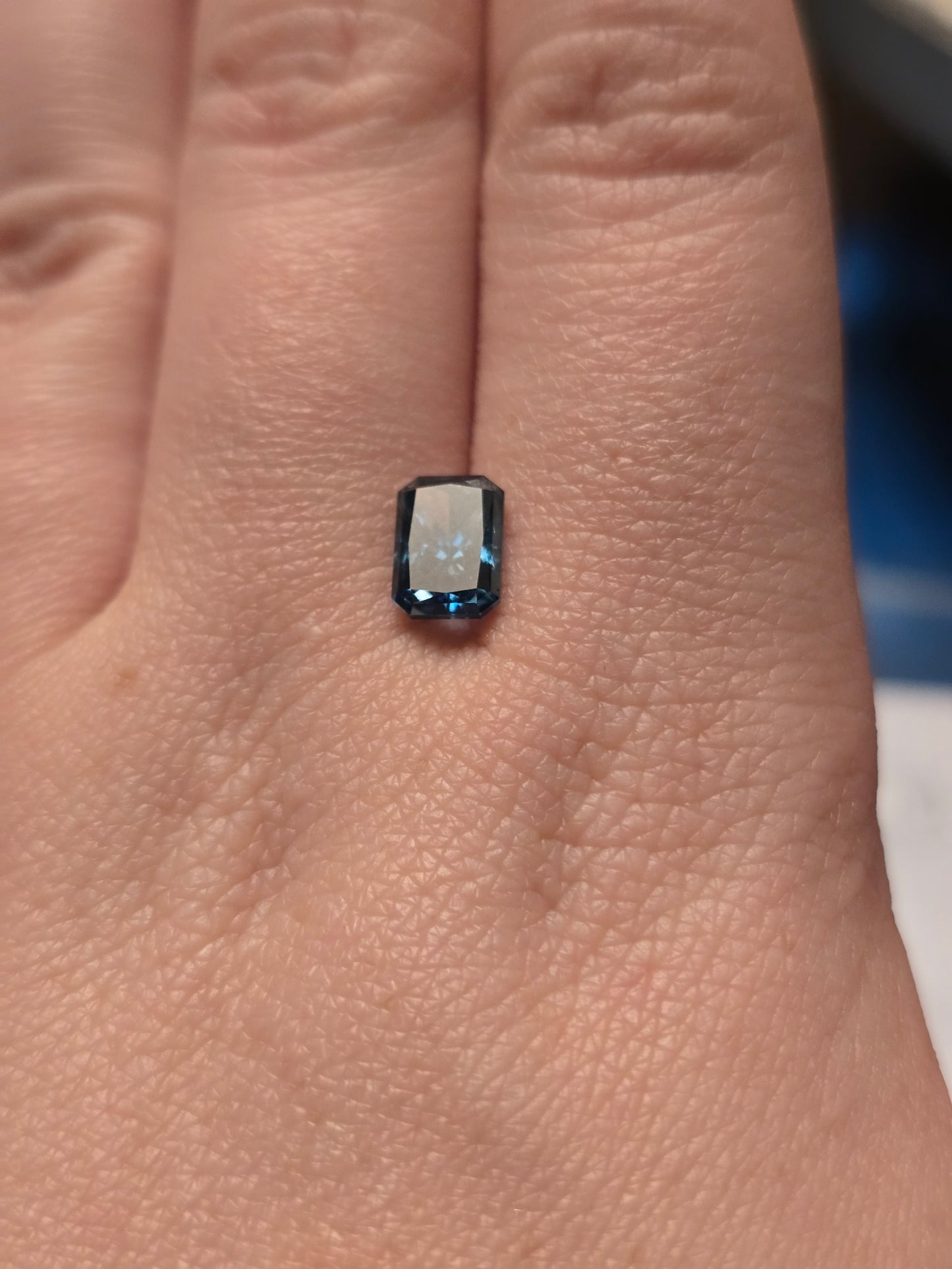 Loose Radiant Cut 1.65ct Fancy Blue Lab Diamond