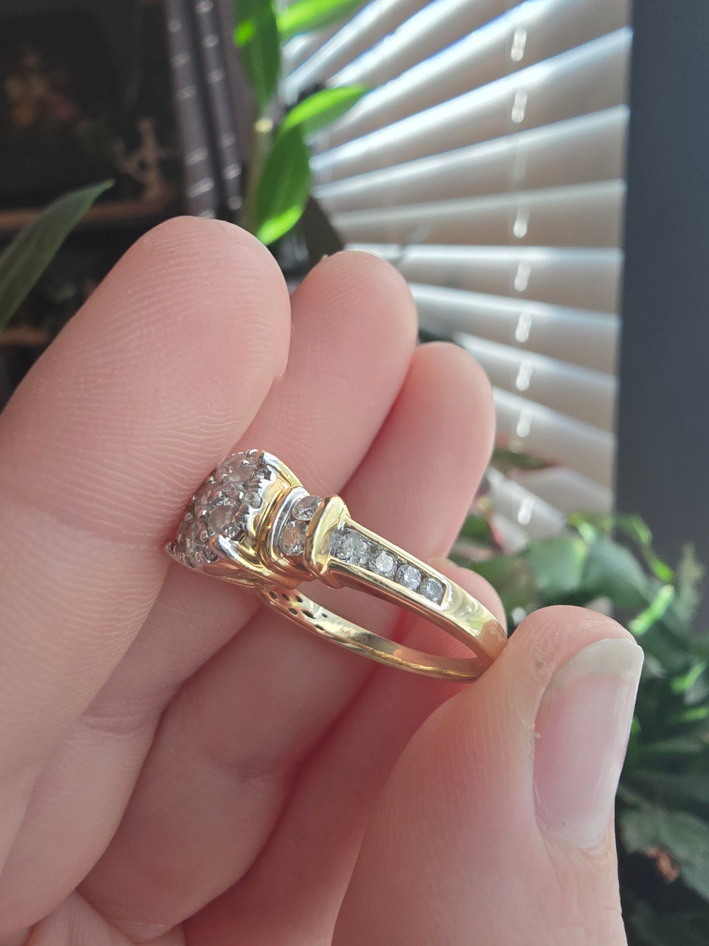 14K Yellow Gold 1.08 CTW Diamond Ring