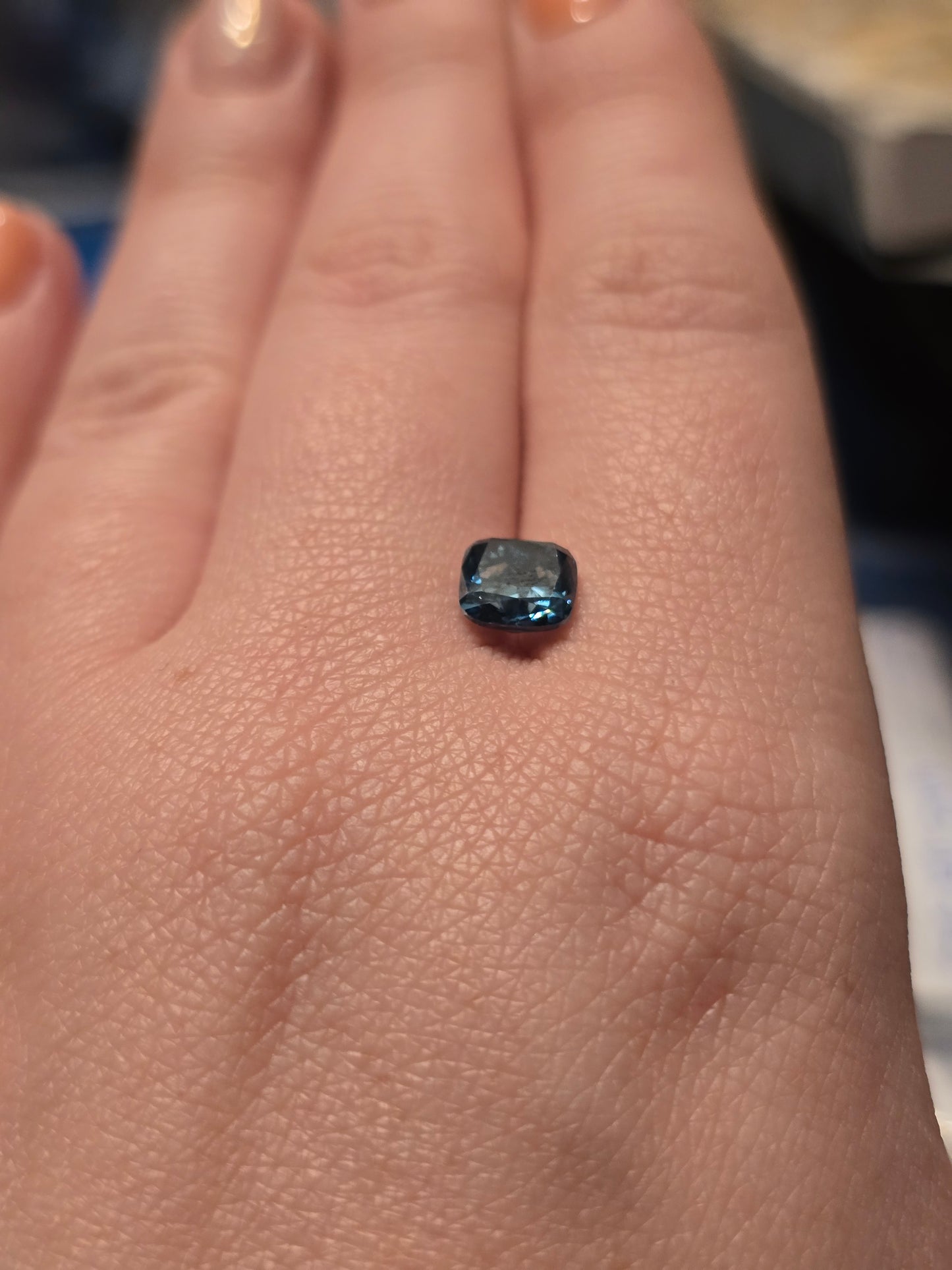 Loose Cushion Cut 1.5ct Fancy Blue Lab Diamond