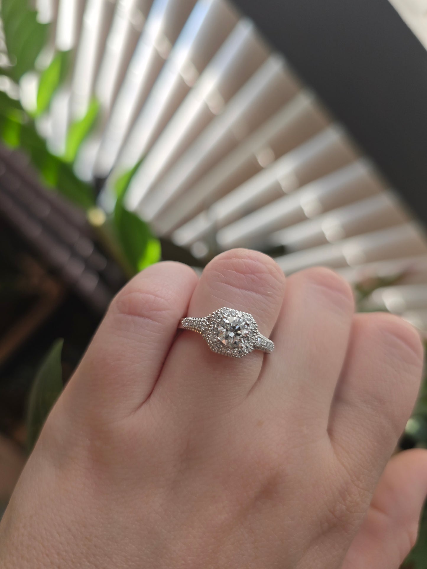 14K White Gold 0.95 CTW Lab Grown Diamond Ring
