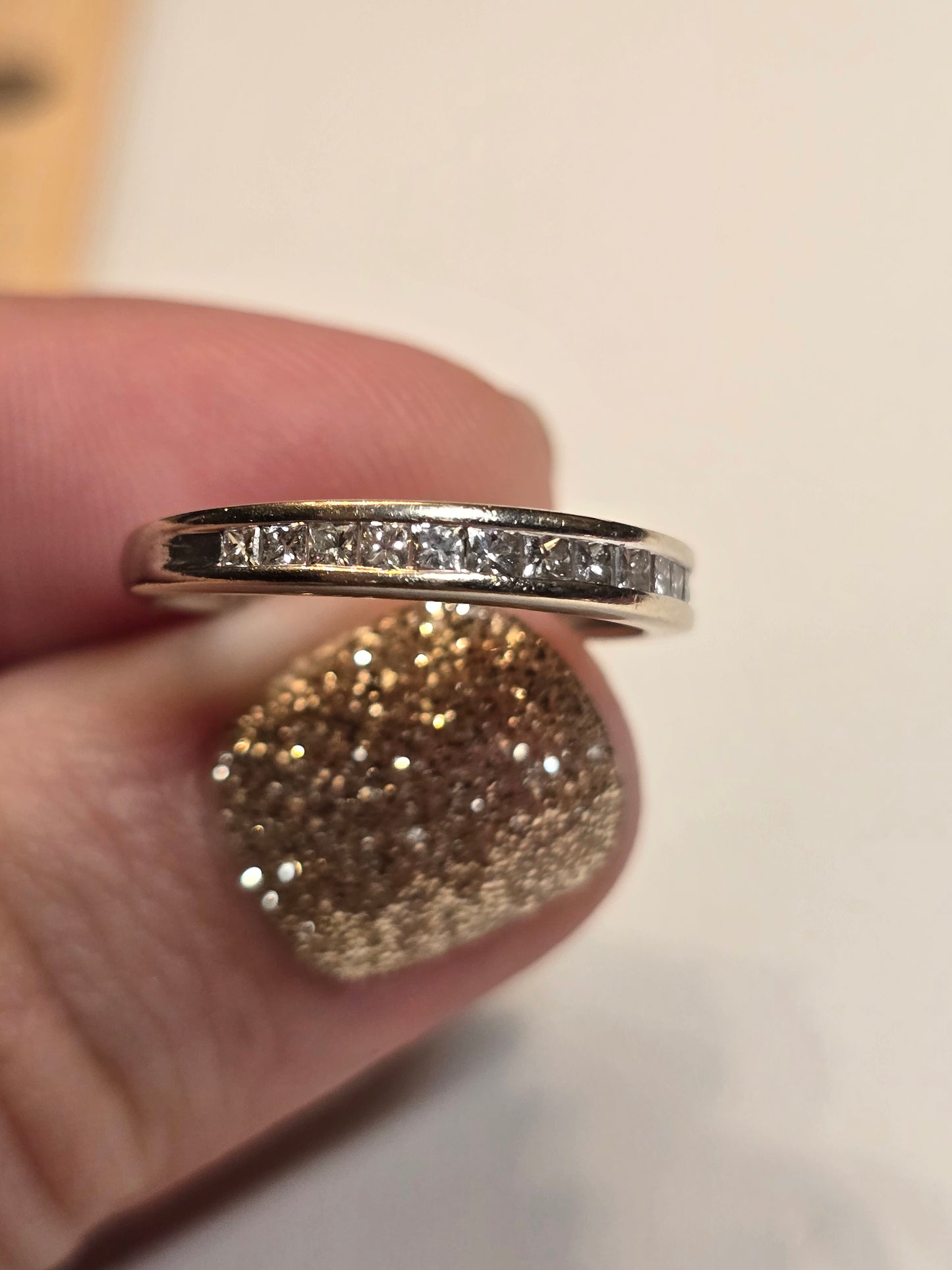 14k White Gold 0.58ct Diamond Band