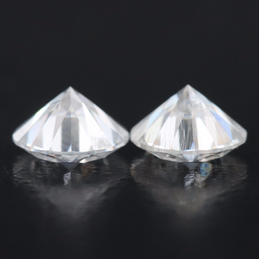 Loose Matched Pair 1.92 CTW Moissanites