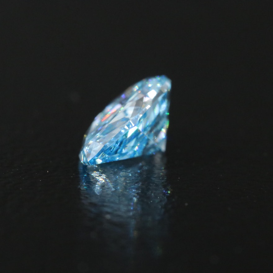 Loose 1.00 CT Pear Lab Grown Fancy Blue Diamond