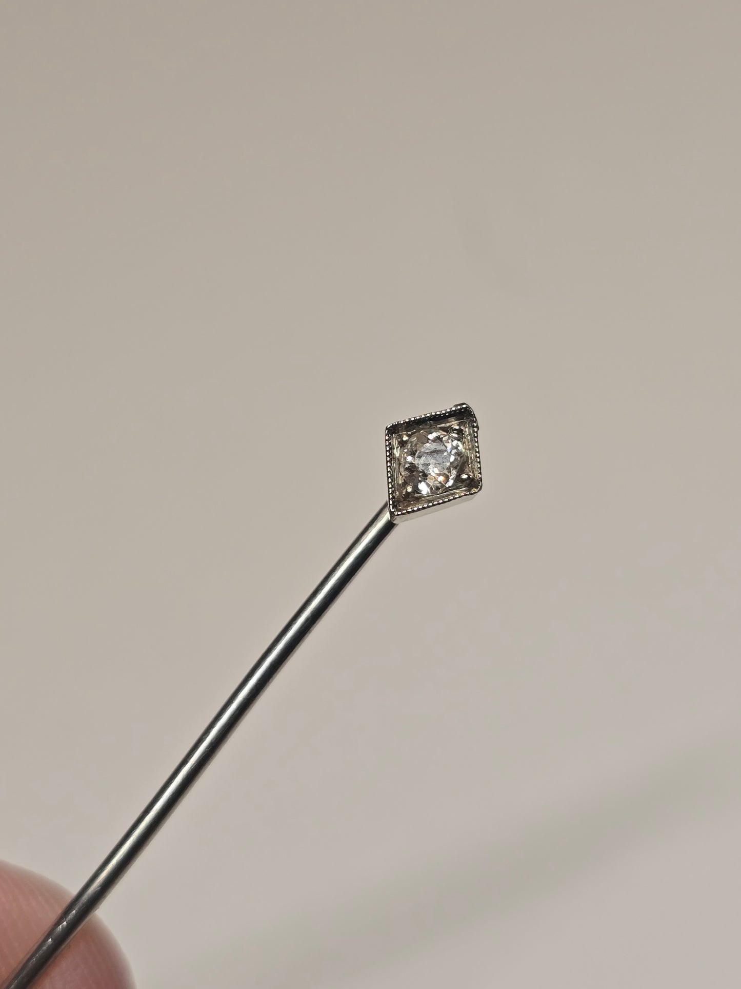 Antique 18k Old European Cut Diamond Stickpin