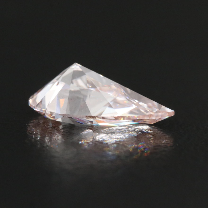 Loose 3.56 CT Pear Lab Grown Fancy Pink Diamond