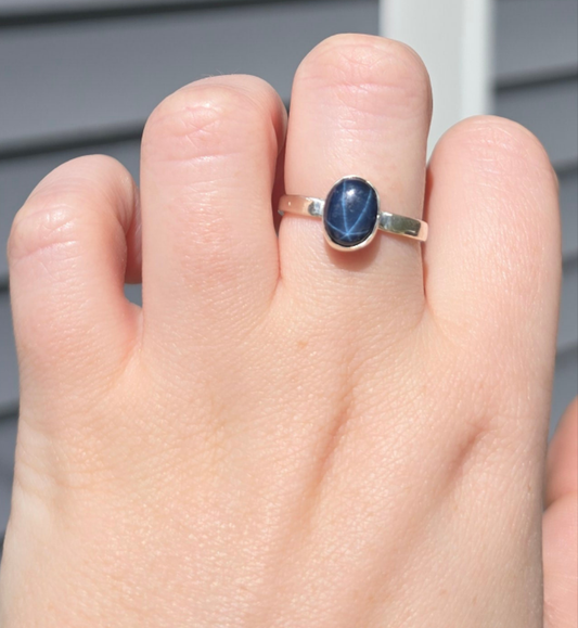 Tide Star Sapphire Ring