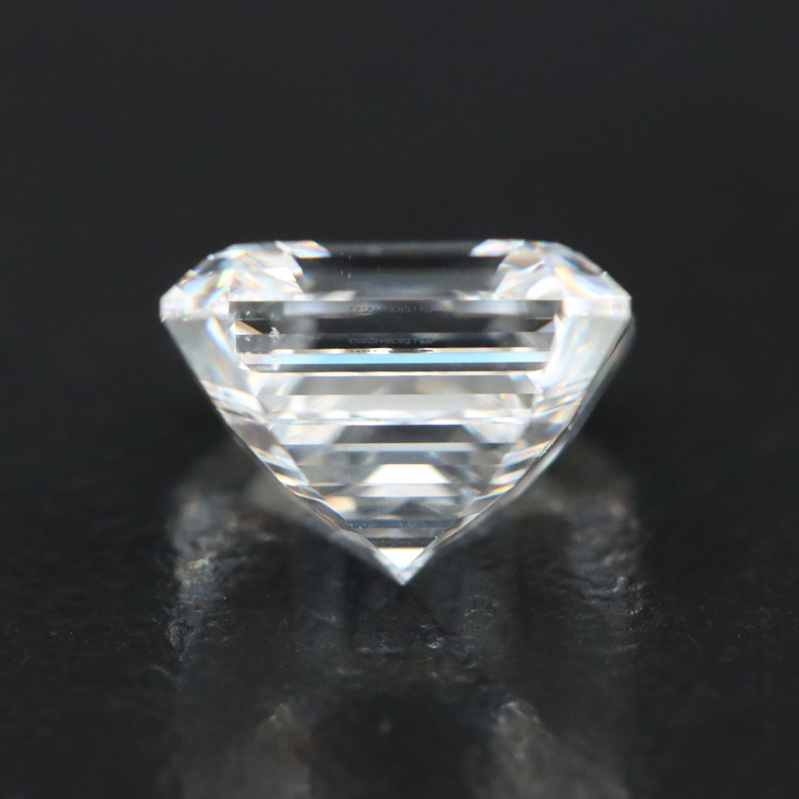 Loose 4.02 CT Square Emerald Cut Lab Grown Diamond with IGI Report