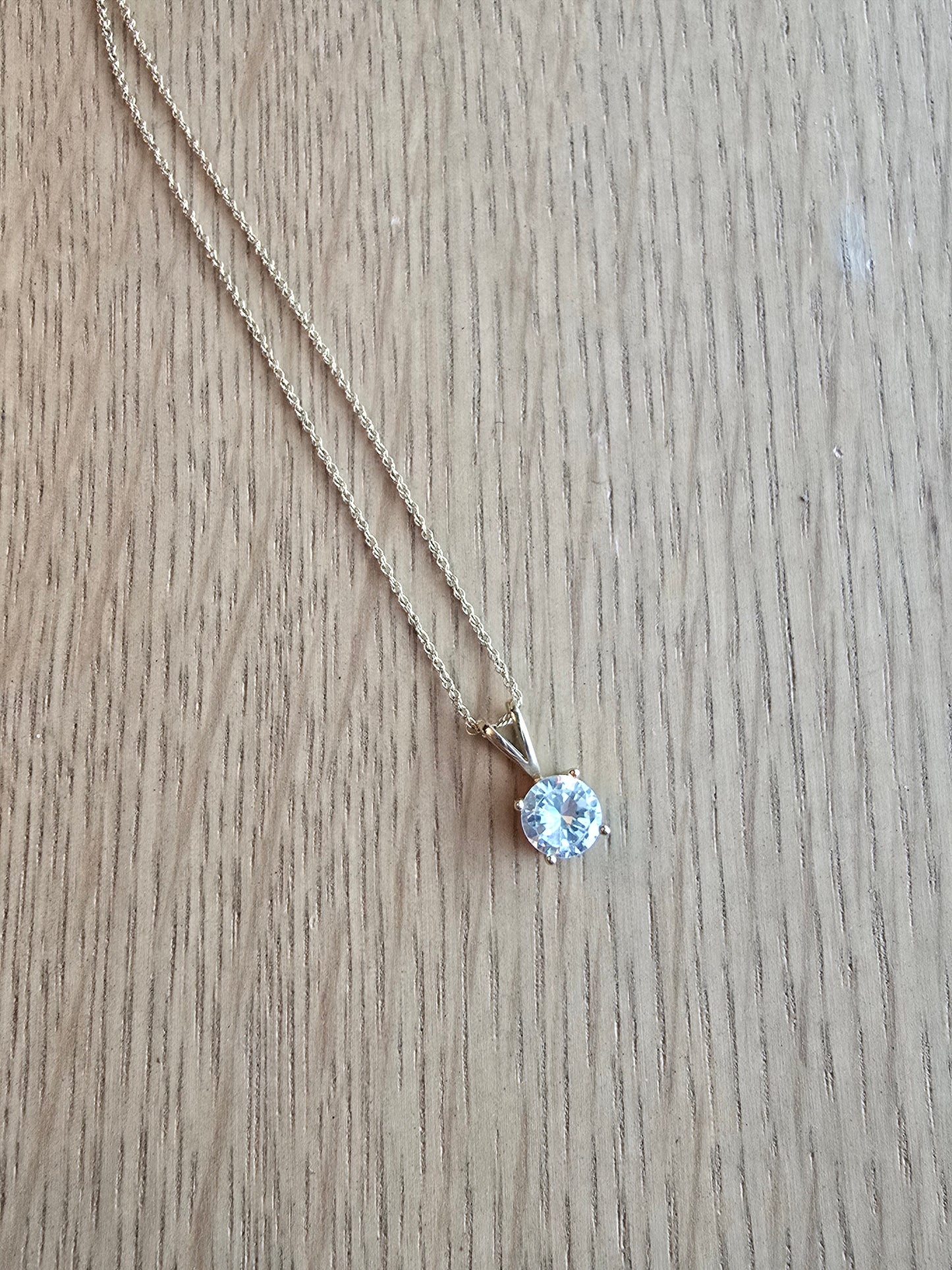 10K Yellow Gold Necklace with CZ