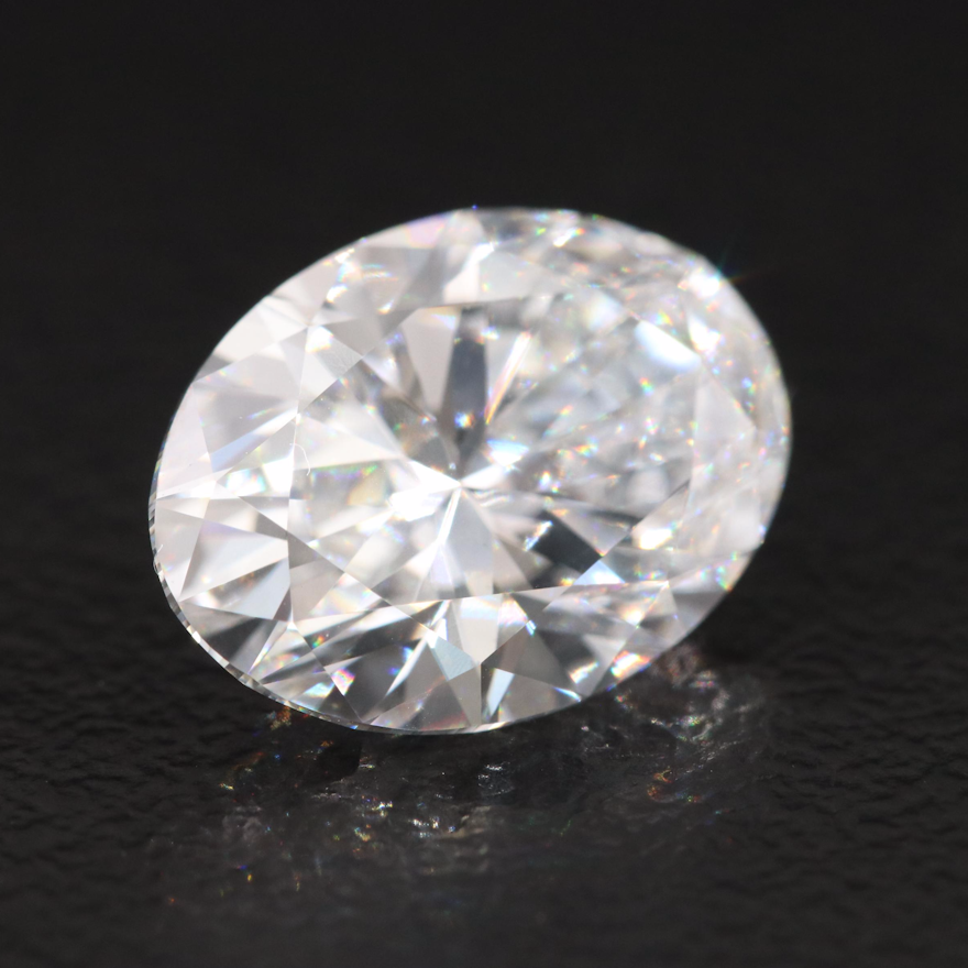 Loose 3.71 CT Oval Lab Grown Diamond with IGI Reports