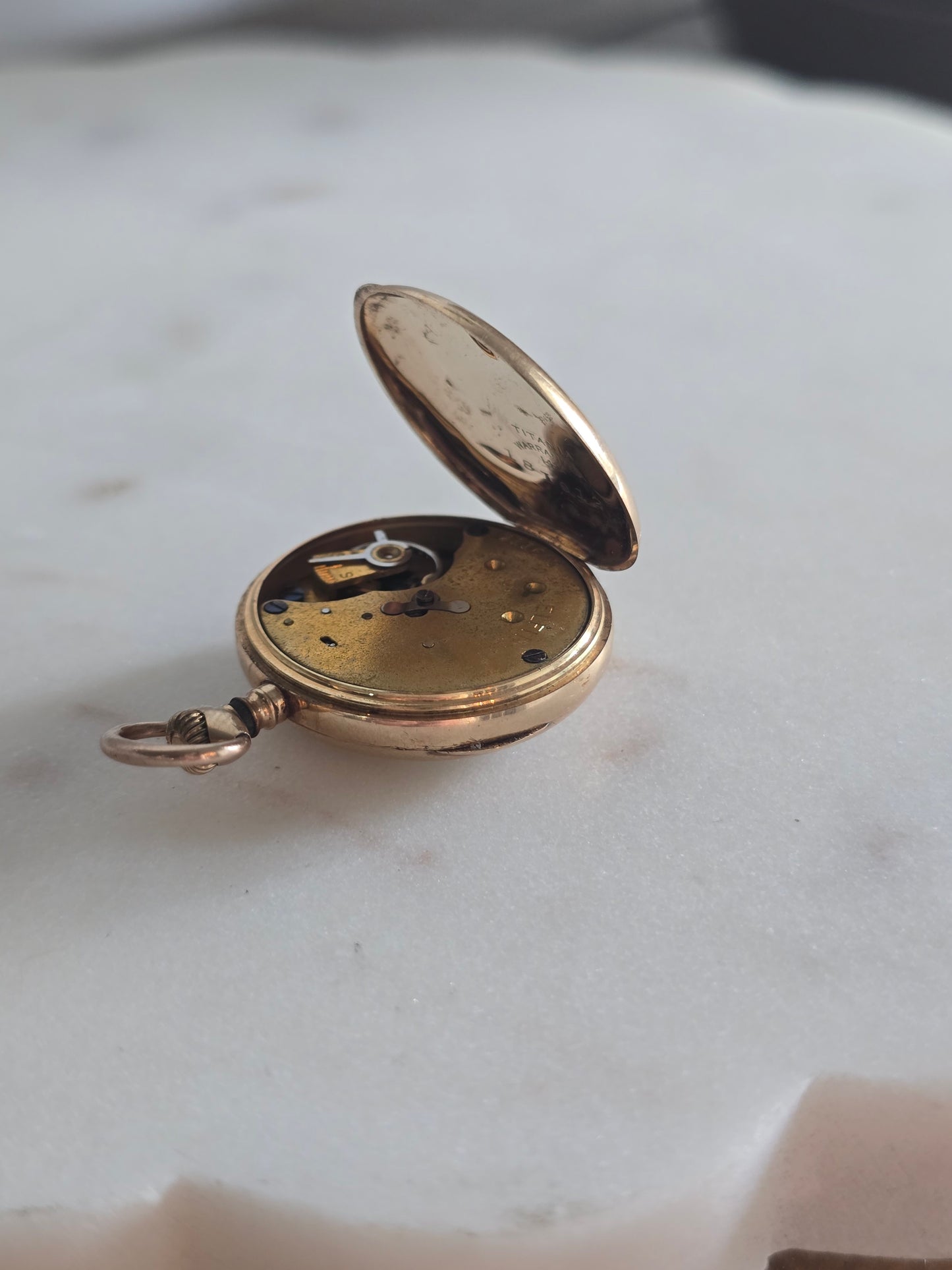 Antique 14K Gold Elfin Pocket Watch - Stem Wind - Solid Gold Case