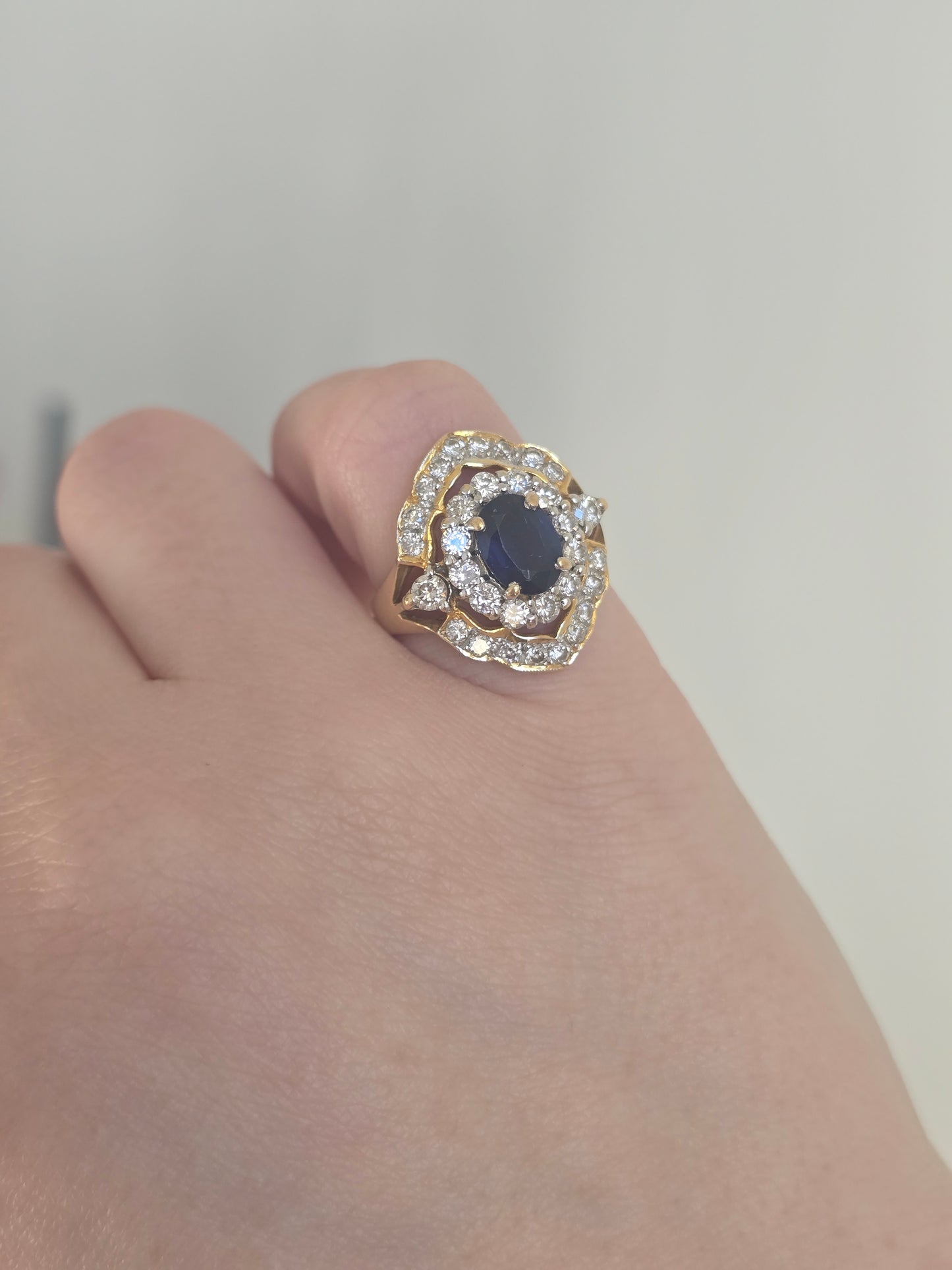 Vintage Sapphire and Diamond Ring