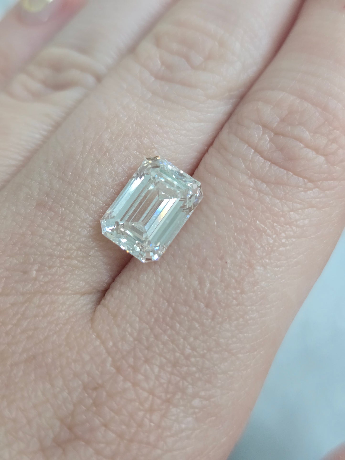 Loose 4.89 CT Emerald Cut Lab Grown Diamond with IGI Report
