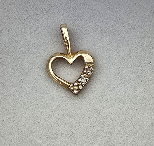 14K Gold Heart Charm