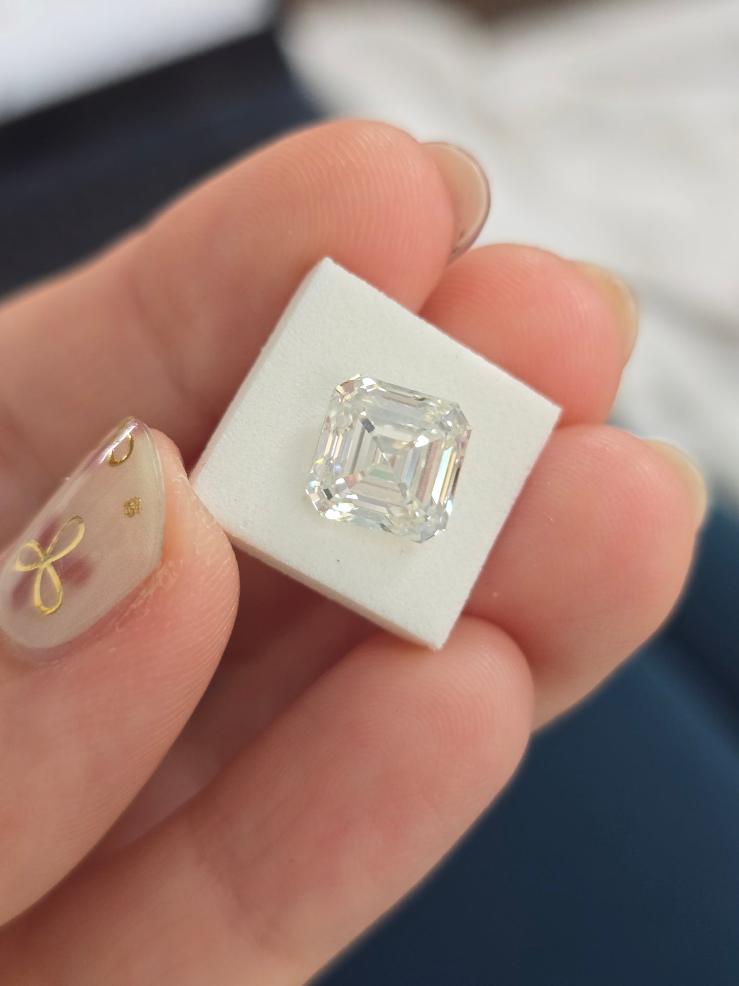 3.61ct Square Emerald Cut Lab Diamond