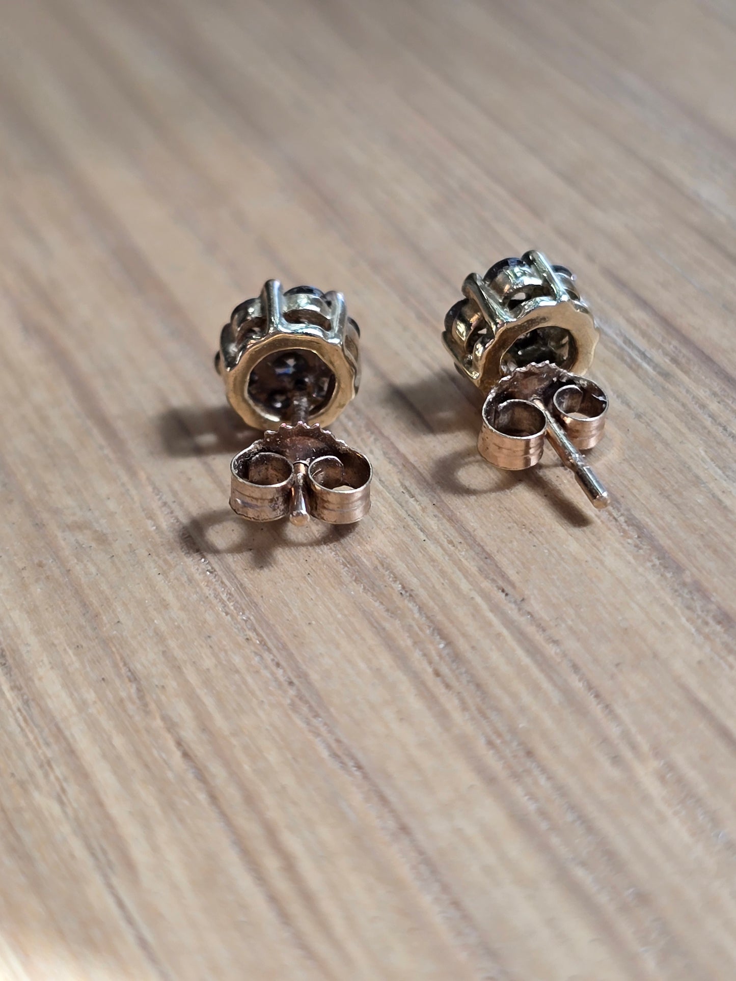 10K Yellow Gold Fancy Brown Diamond Stud Earrings