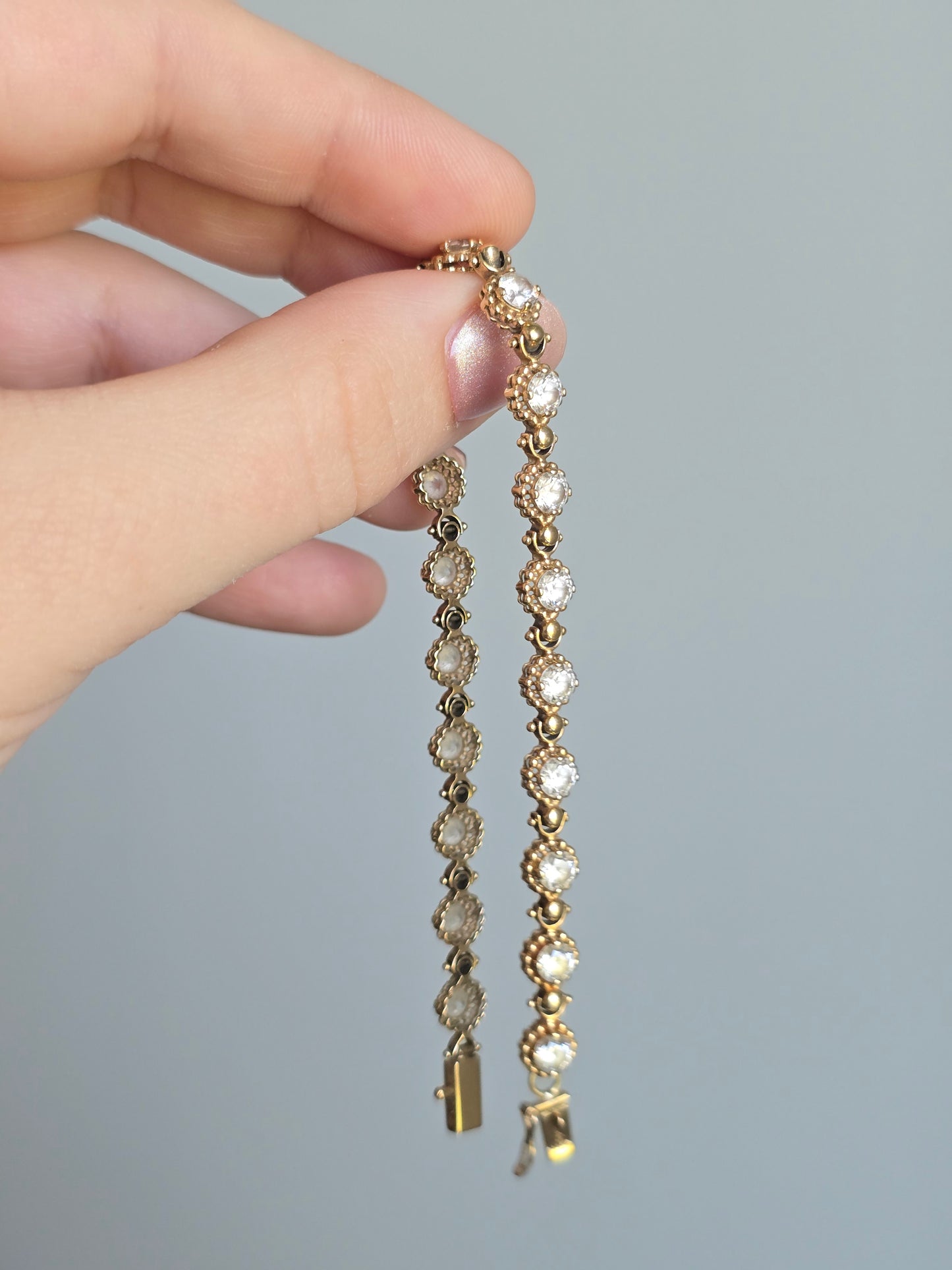 14K Yellow Gold CZ Bracelet