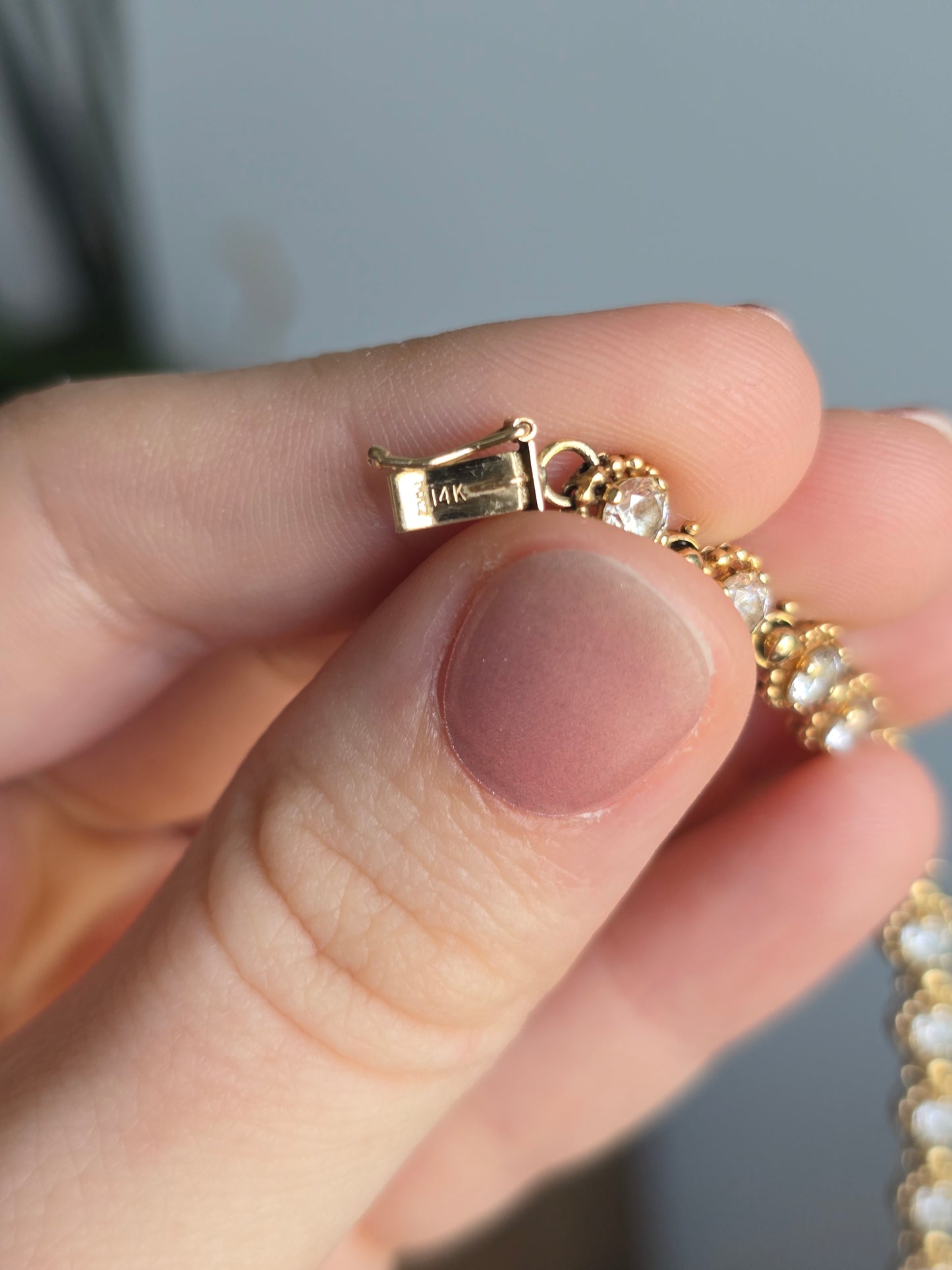 14K Yellow Gold CZ Bracelet