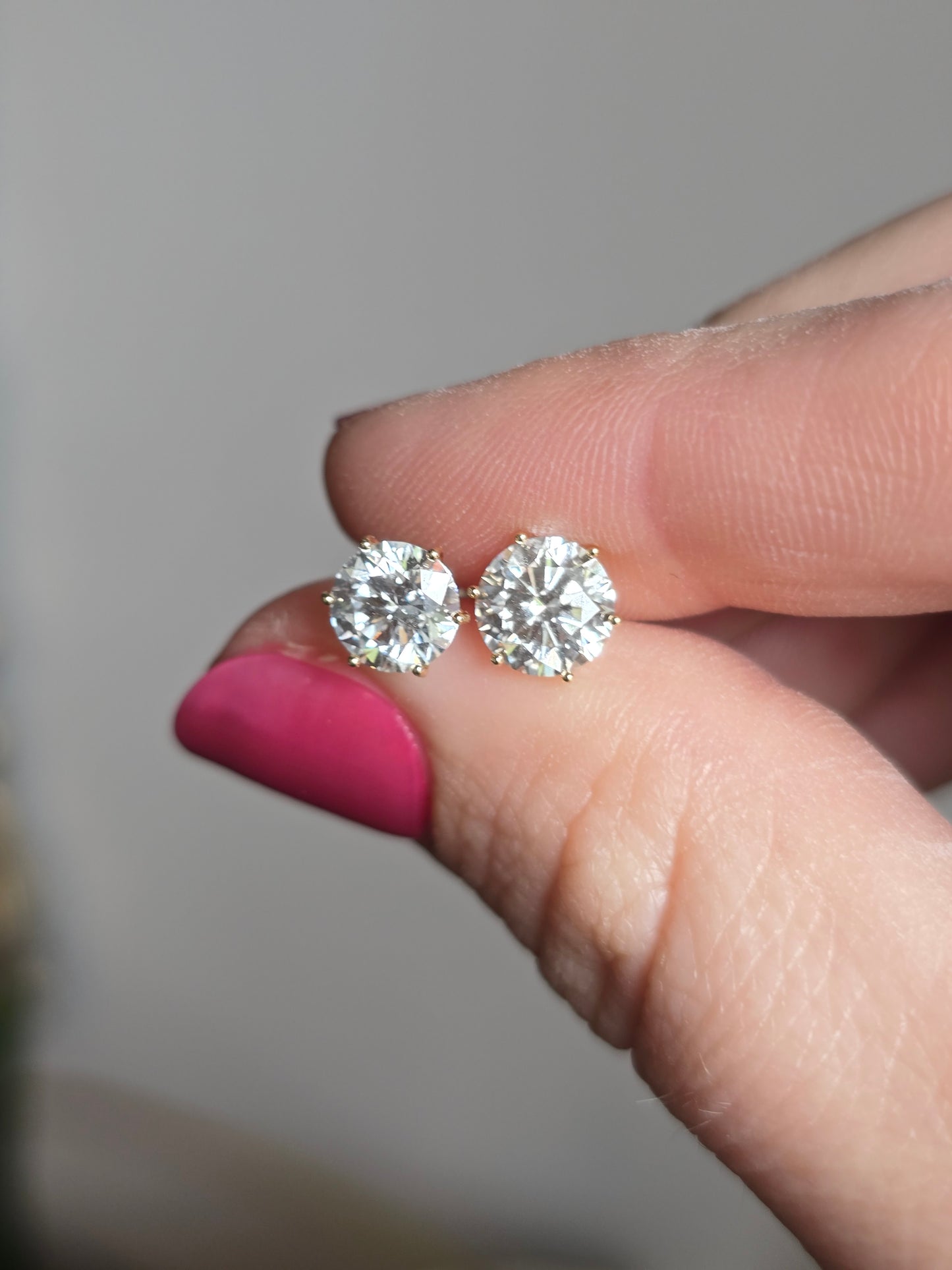 14k 2.1ct Lab Diamond Earrings