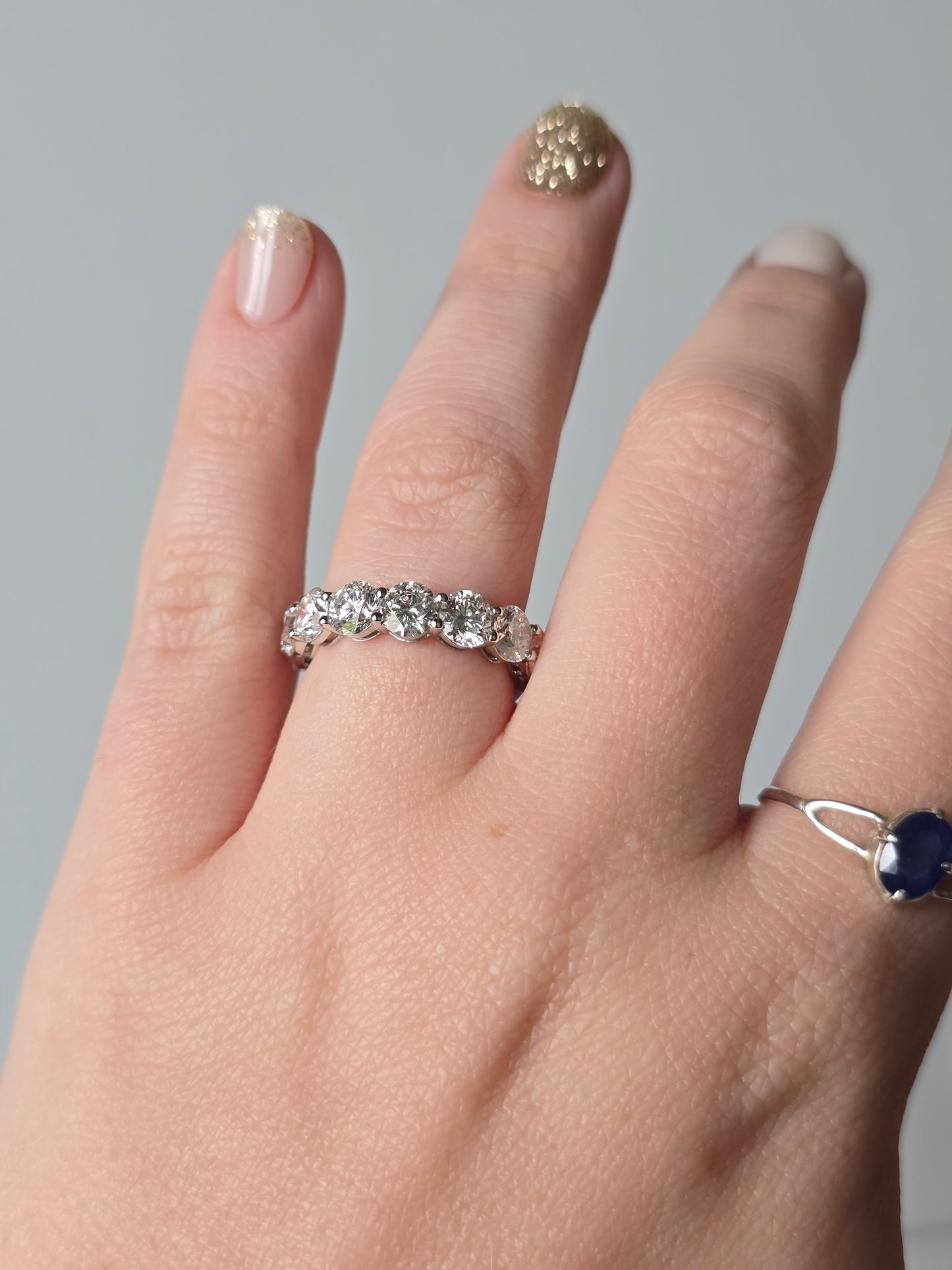 14K 5.69 CTW Lab Grown Diamond Eternity Band Size 6.25