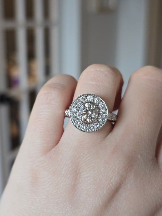 14k White Gold 2.67ct Lab Diamond Ring