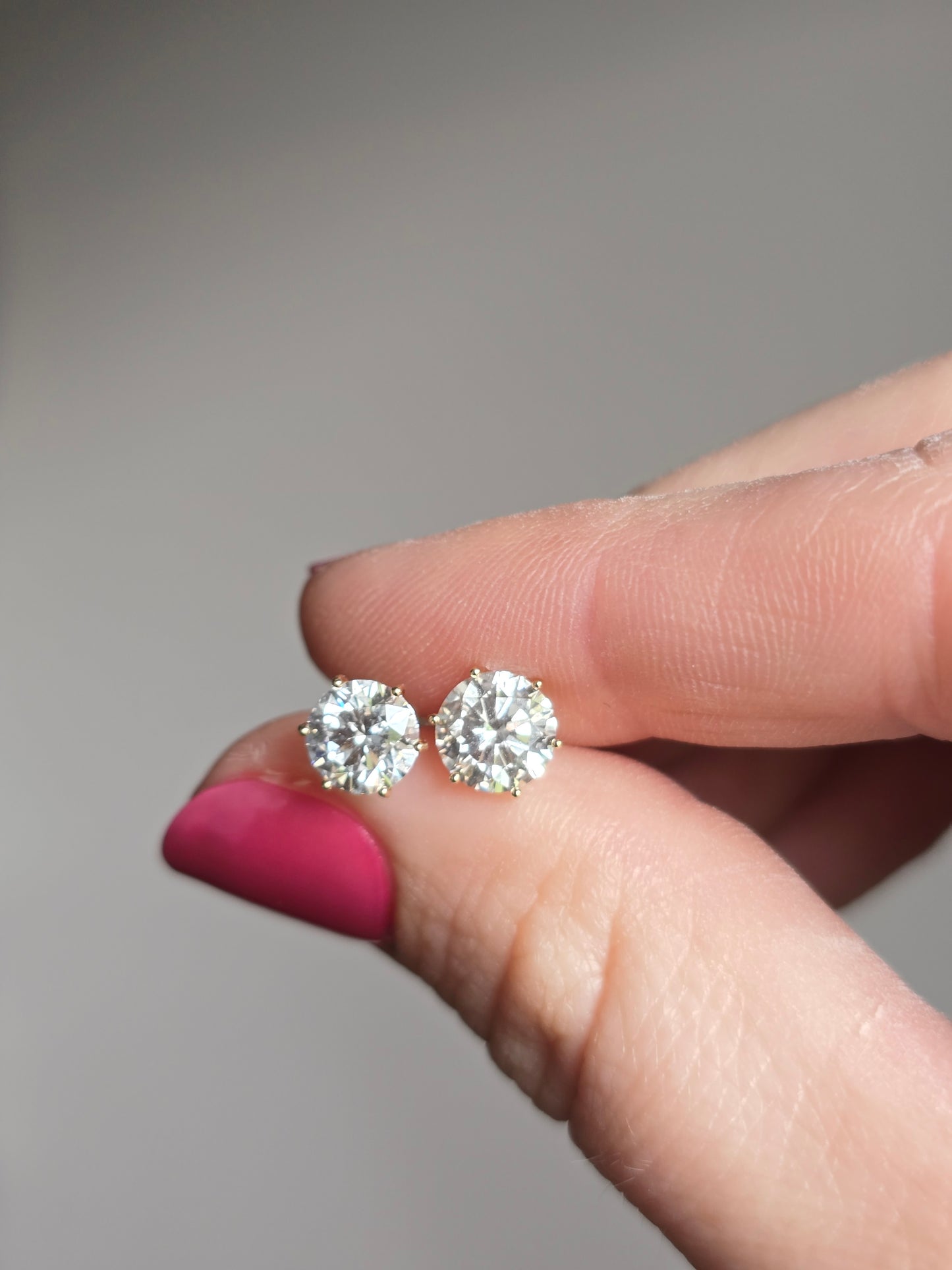 14k 2.1ct Lab Diamond Earrings