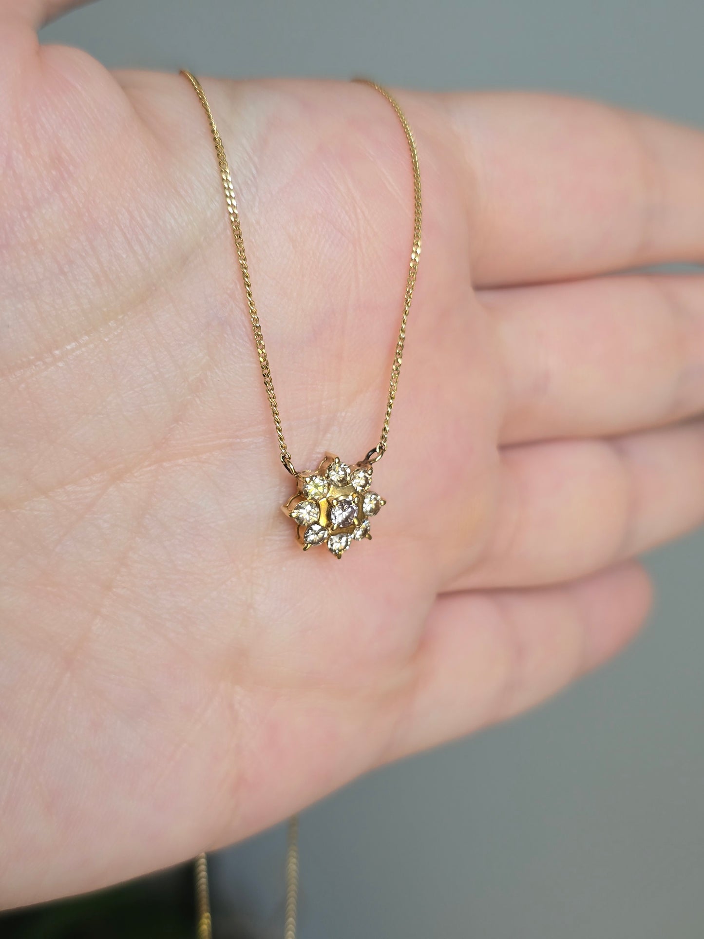 18K Yellow Gold and 0.47ct Diamond Necklace