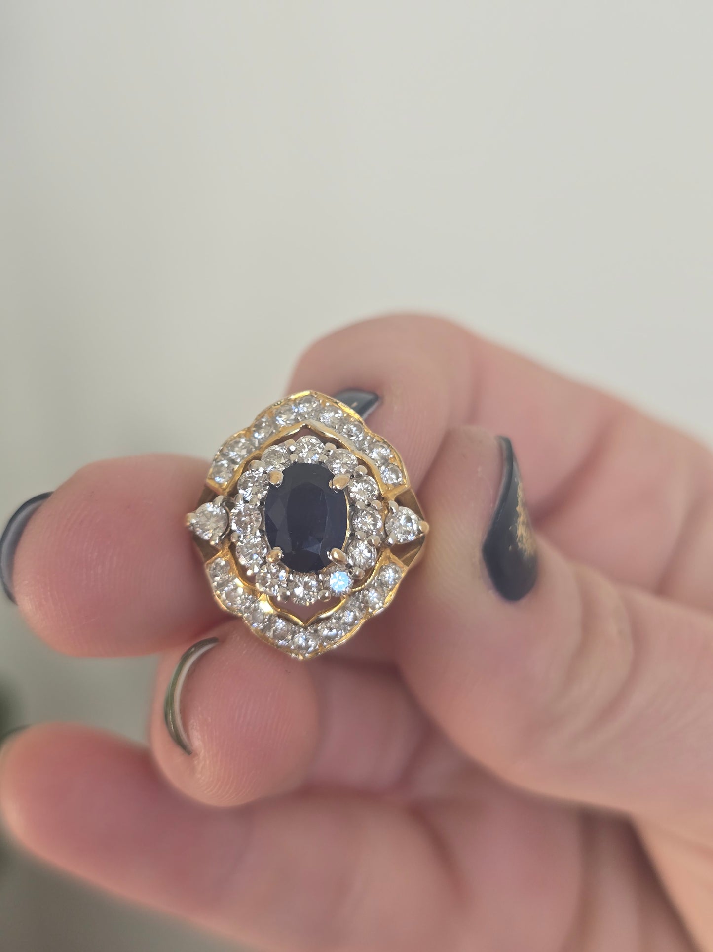 Vintage Sapphire and Diamond Ring