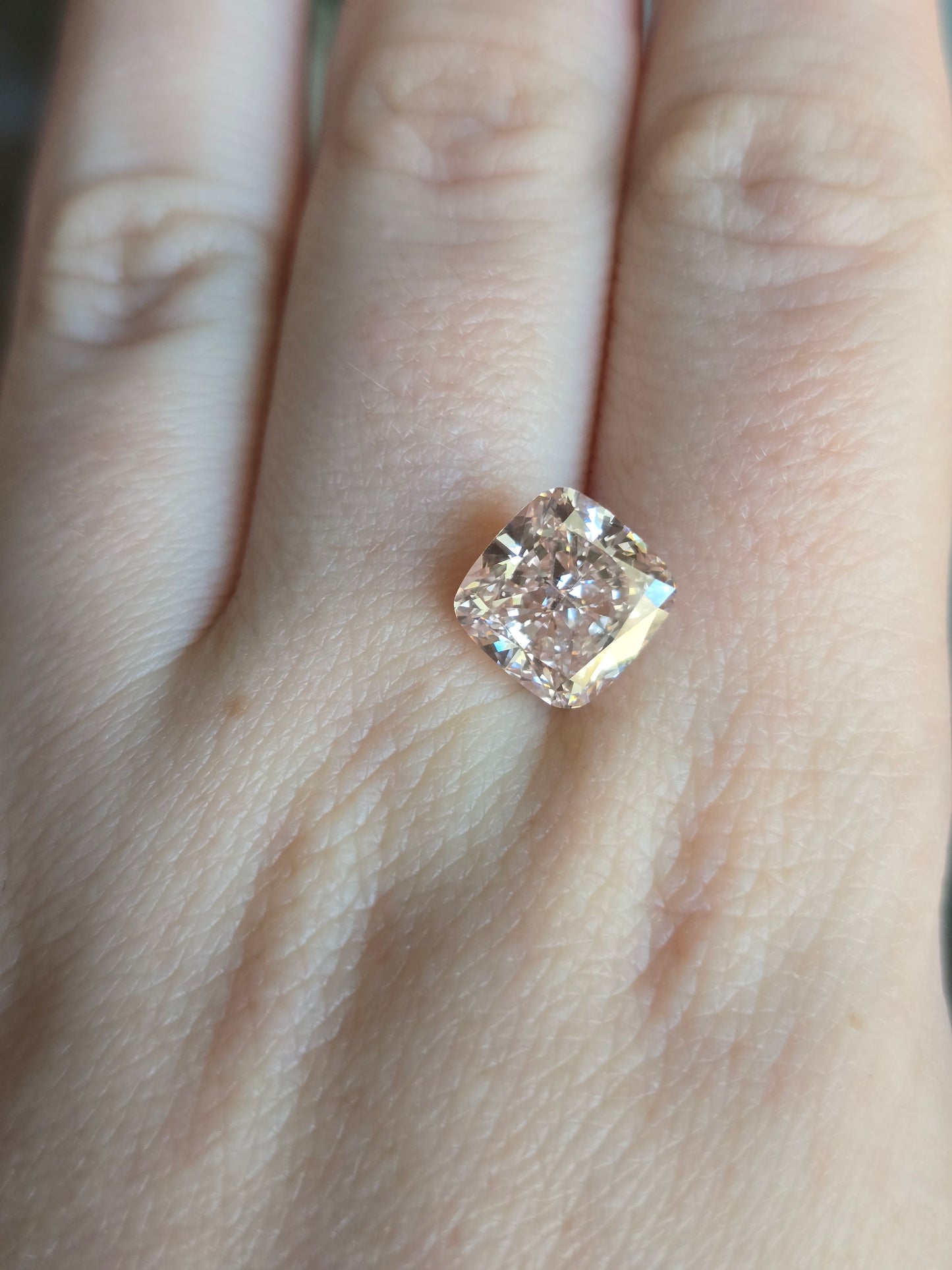 5.09ct Fancy Pink Cushion Lab Grown Diamond
