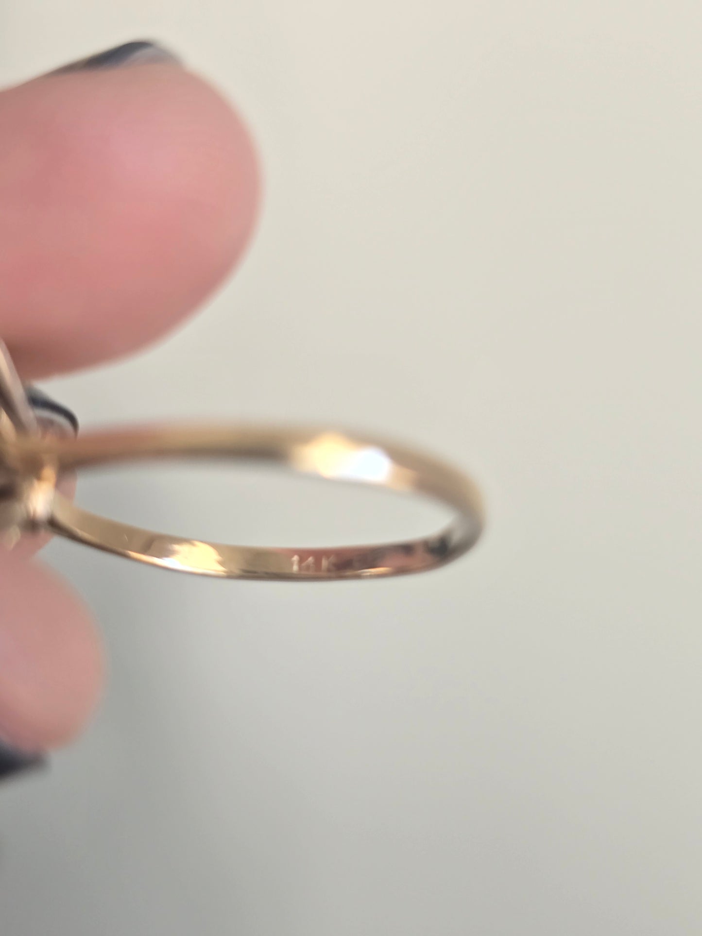 14k Yellow Gold Emerald and Diamond Ring