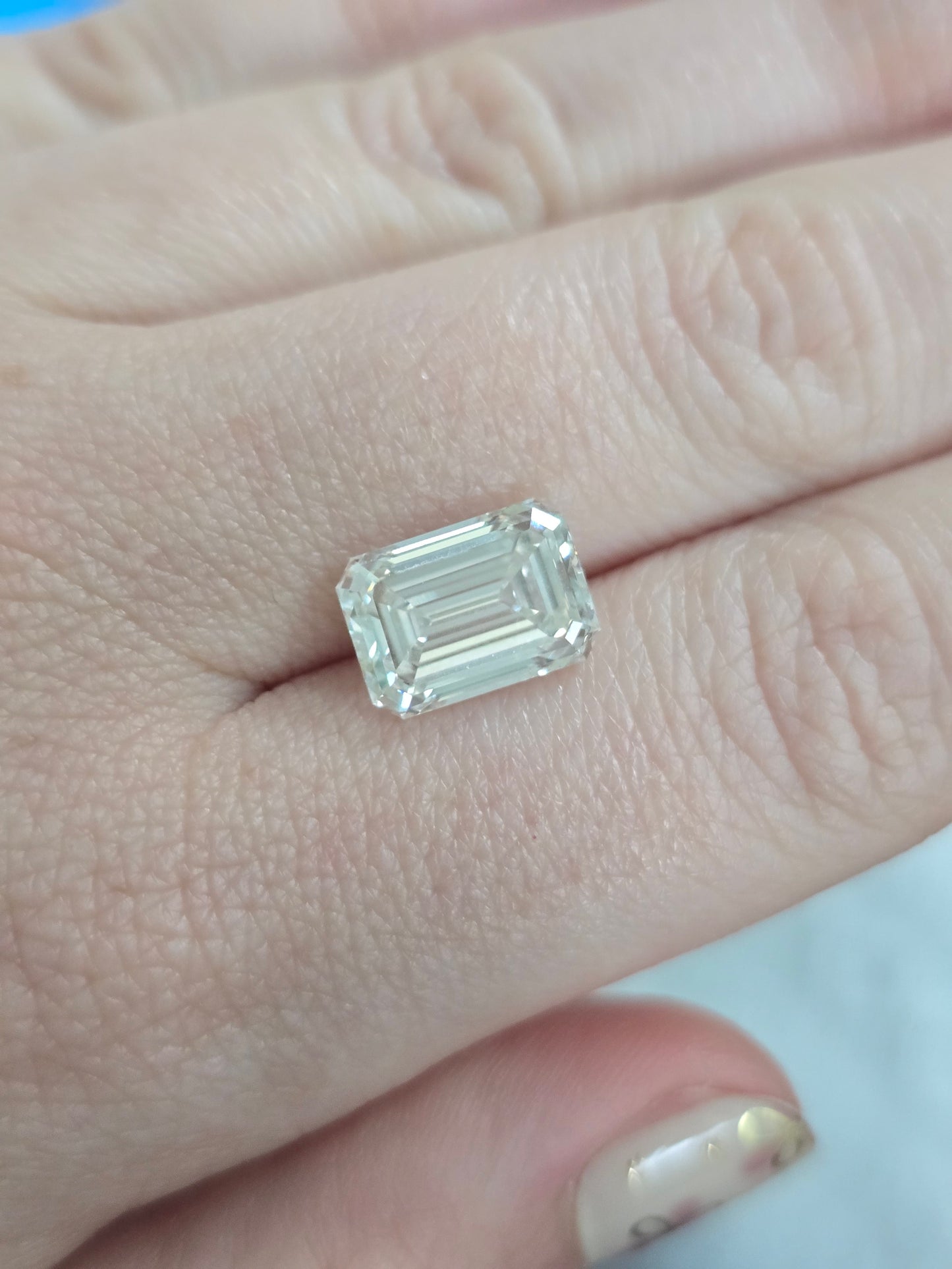 Loose 4.89 CT Emerald Cut Lab Grown Diamond with IGI Report