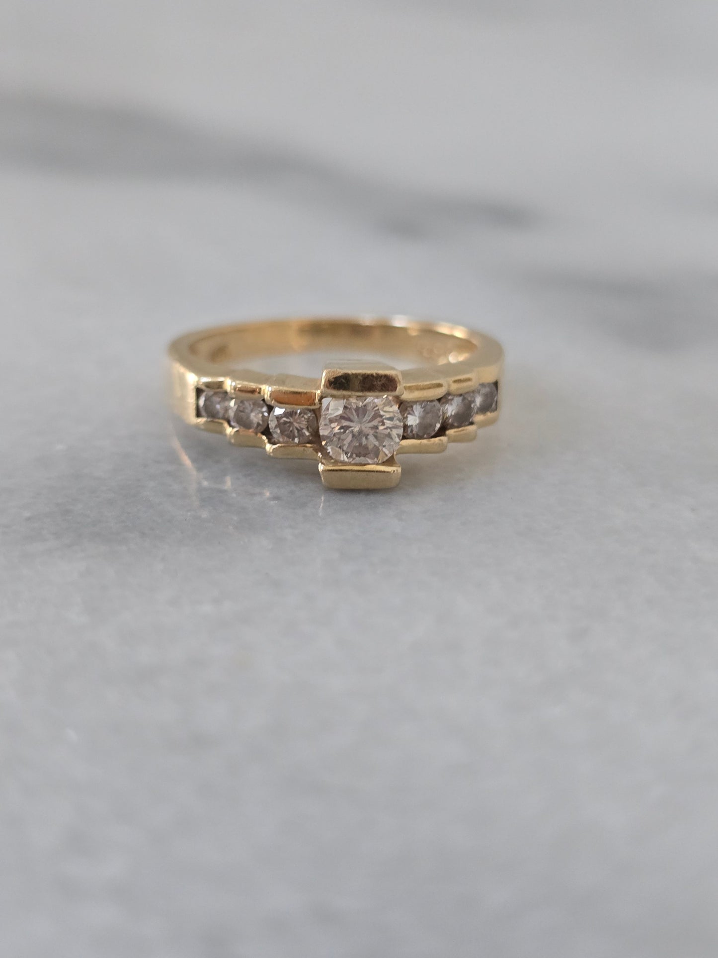 14k Yellow Gold 0.67ct Diamond Ring