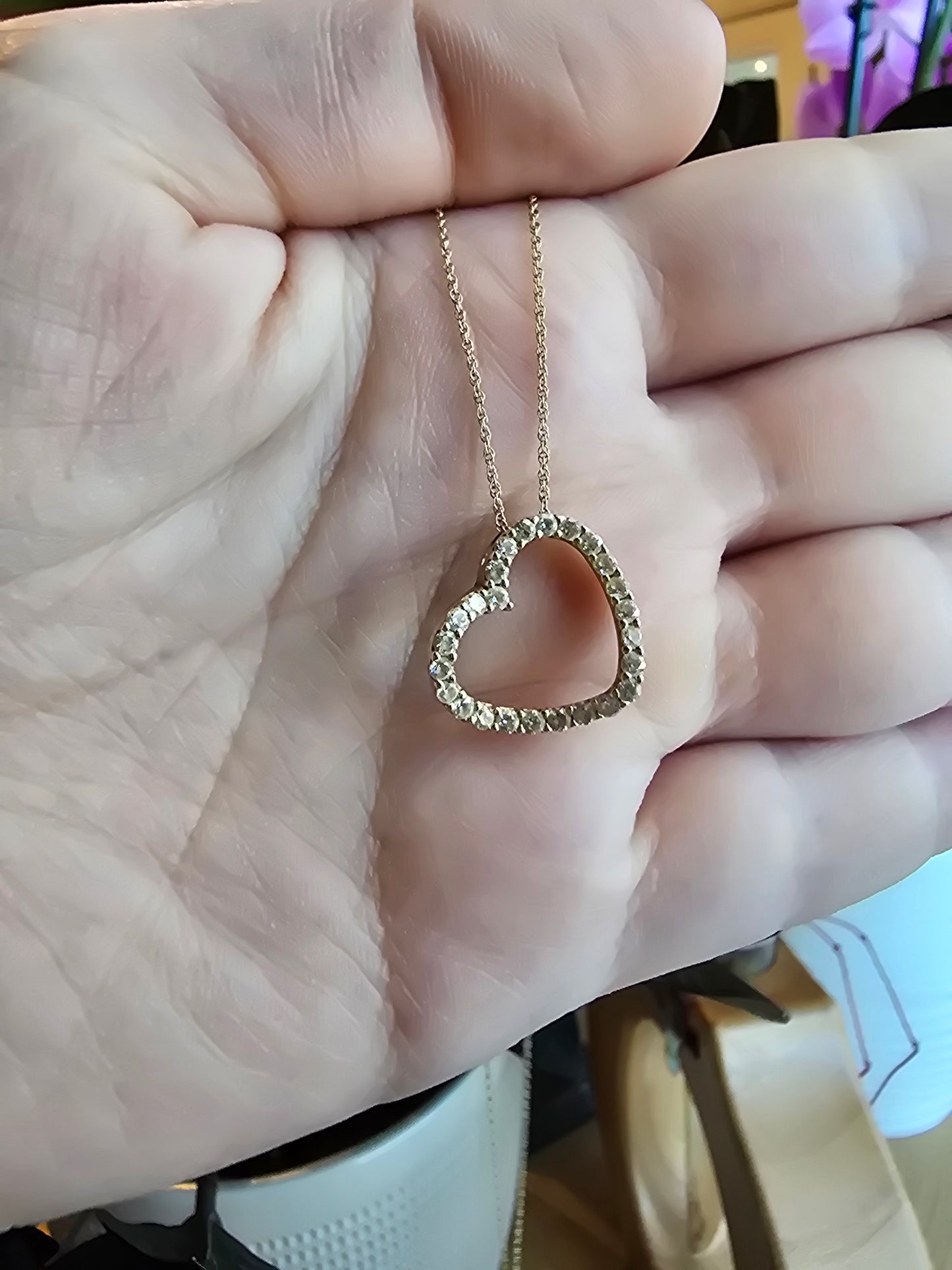 14K Yellow Gold Heart Pendant