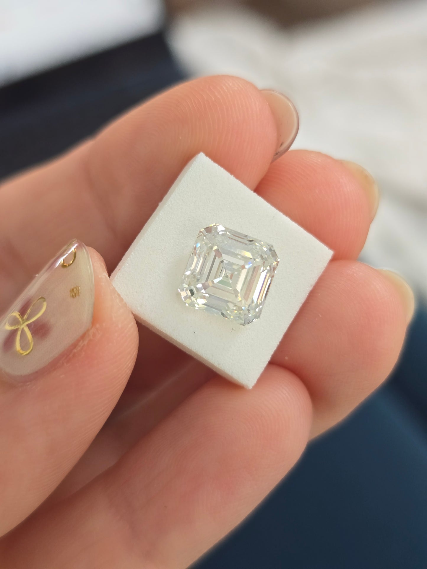 3.61ct Square Emerald Cut Lab Diamond
