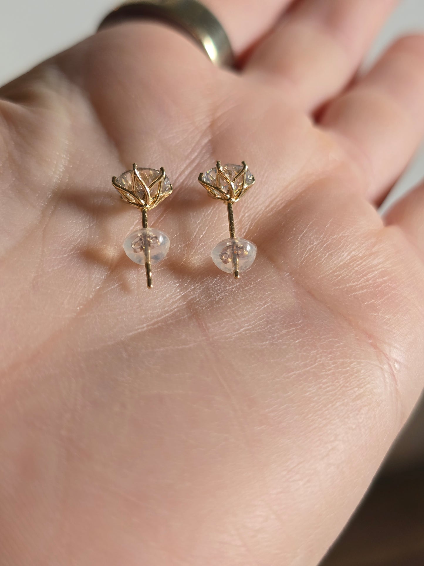 14k 2.1ct Lab Diamond Earrings