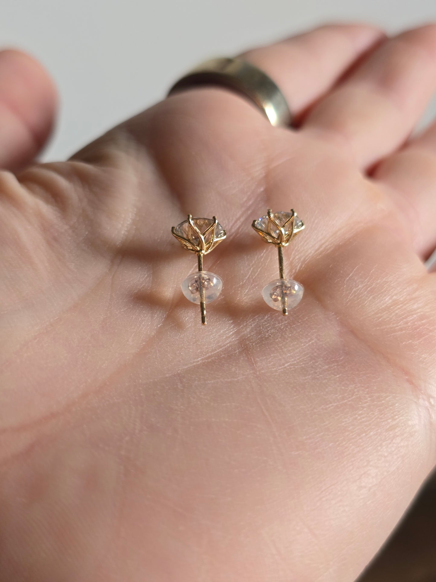14k 2.1ct Lab Diamond Earrings