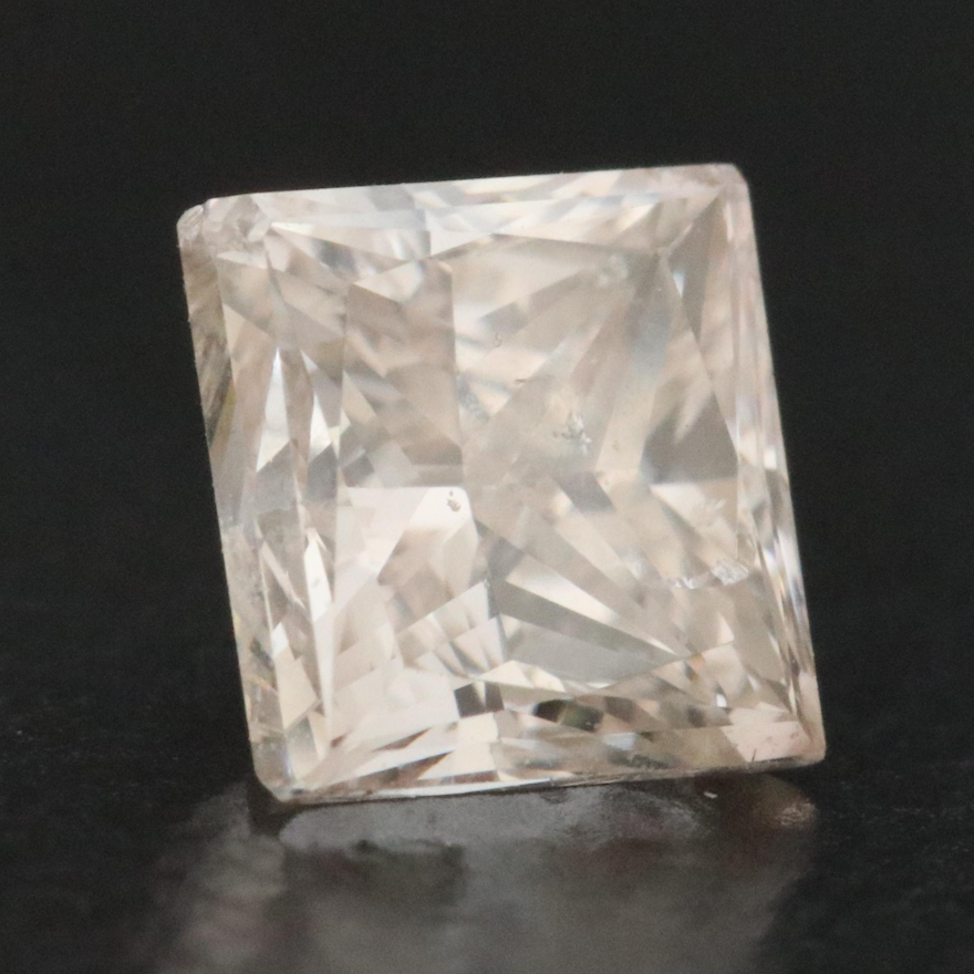 Natural 0.72 CT Square Cut Diamond
