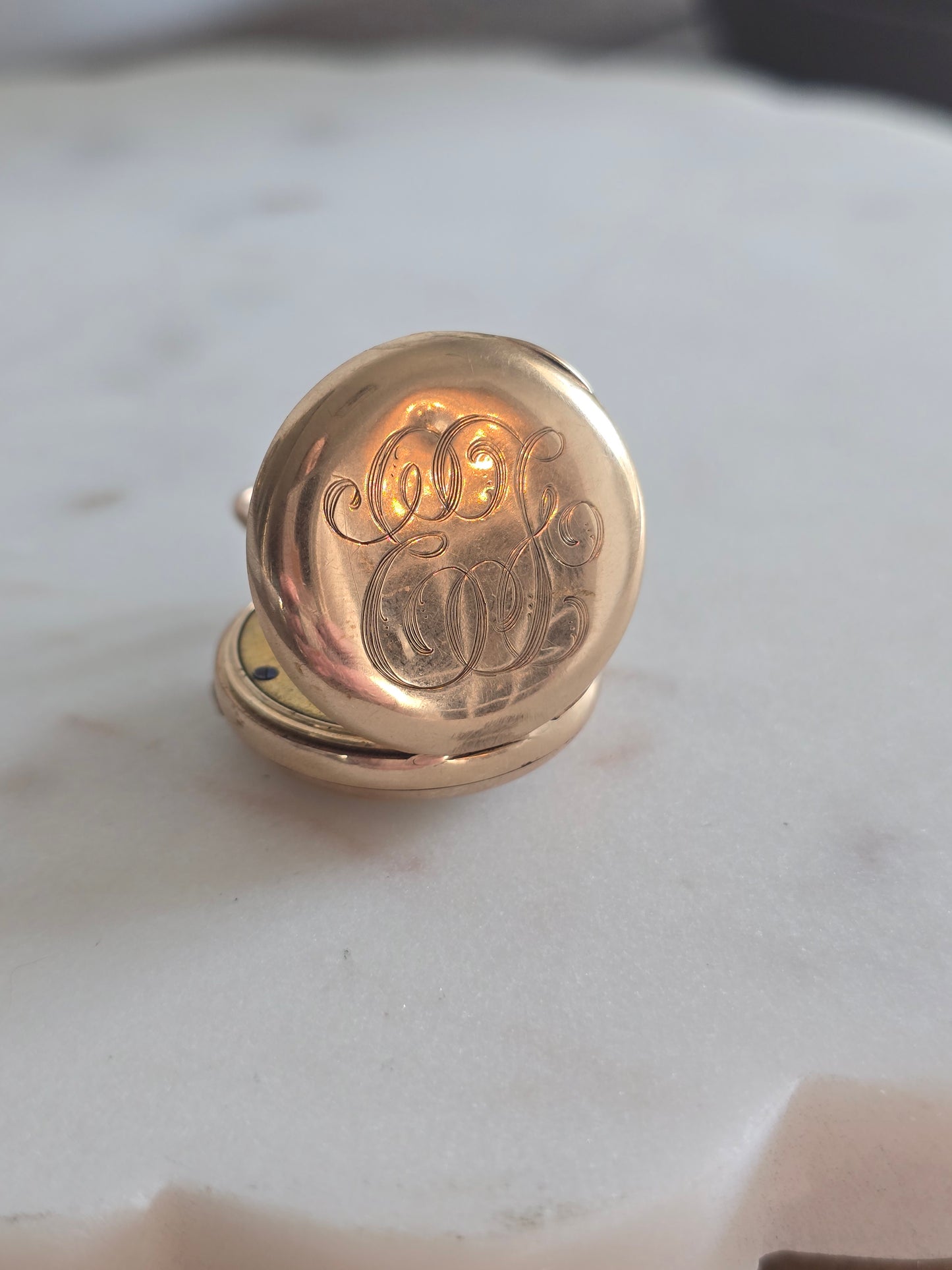 Antique 14K Gold Elfin Pocket Watch - Stem Wind - Solid Gold Case